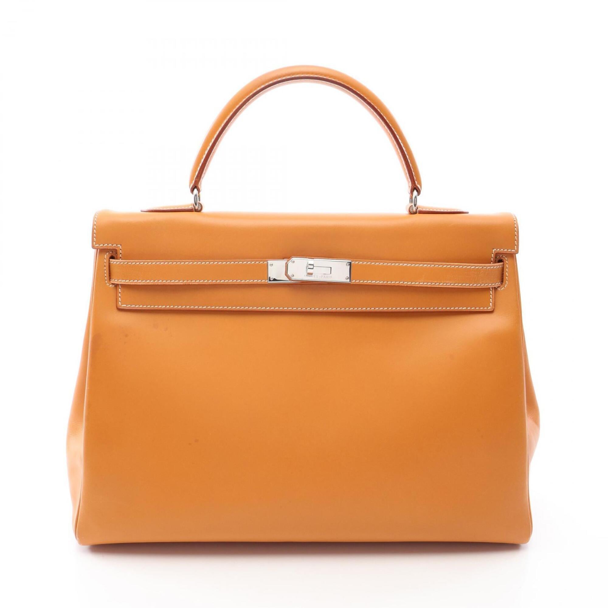 Hermes Brown Natural Chamonix Leather Leather Handbag (Pre-Owned)