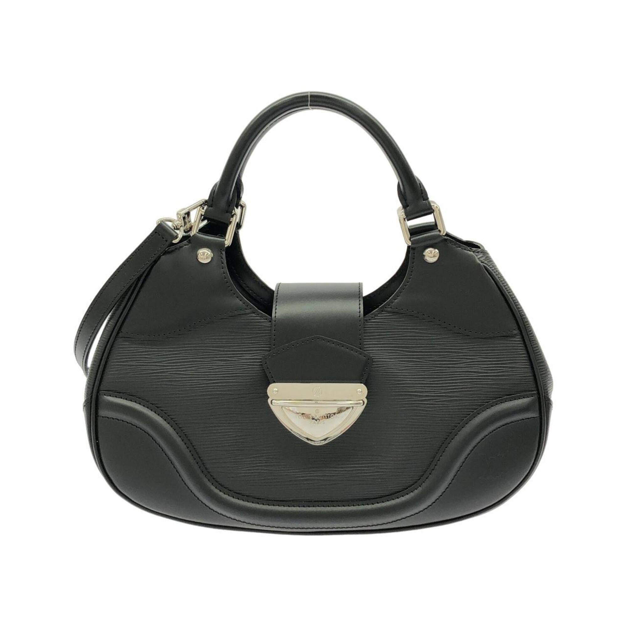 Louis Vuitton Black Leather Handbag (Pre-Owned)