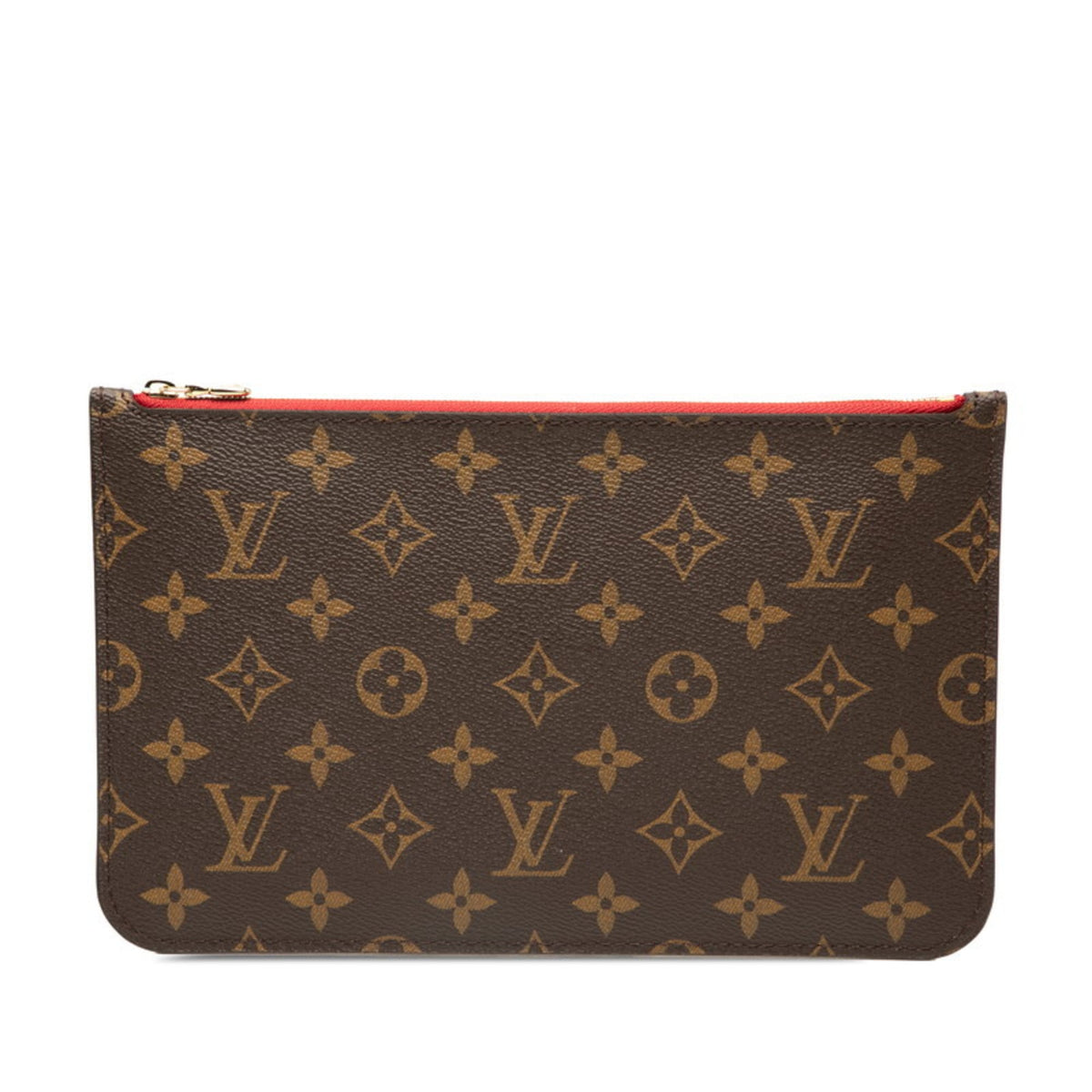 Louis Vuitton Brown Red Color Pvc Pouch (Pre-Owned)
