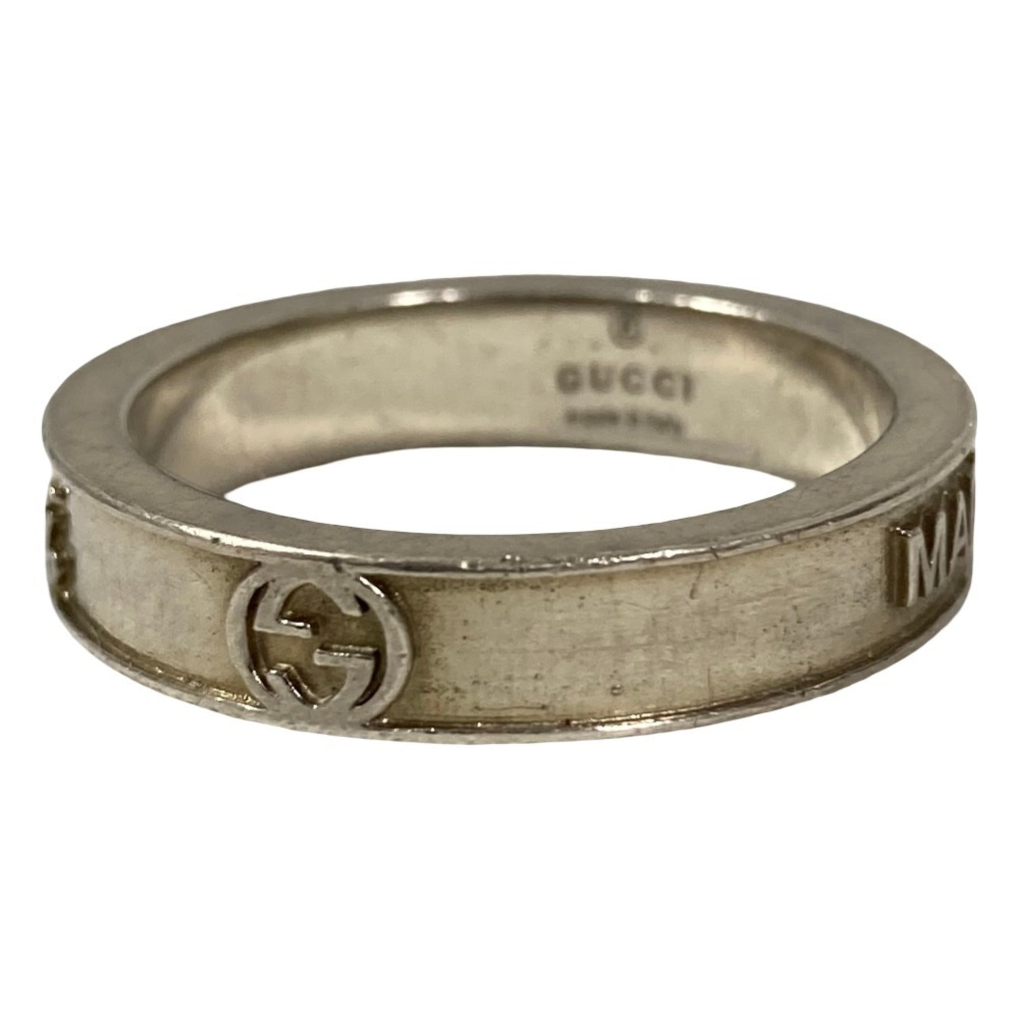 Gucci Silver Band Ring (Pre-Owned)