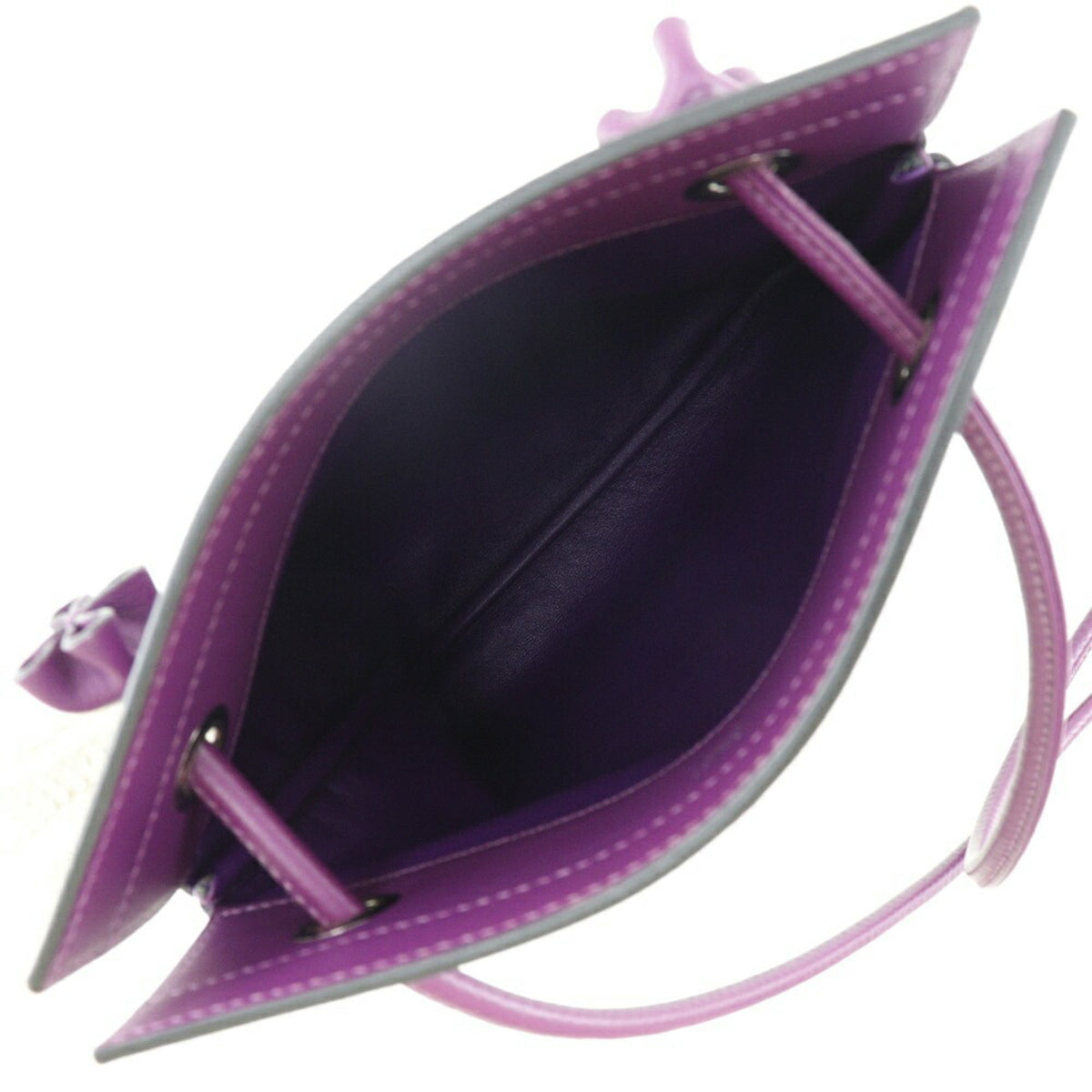 Hermes Purple Swift Leather Shoulder Bag (Pre-Owned)