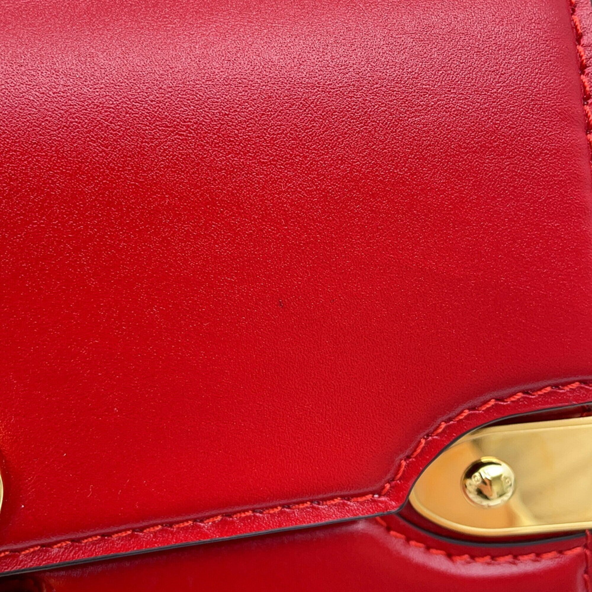 Louis Vuitton Red Color Exotic Leather Handbag Shoulder Bag (Pre-Owned)