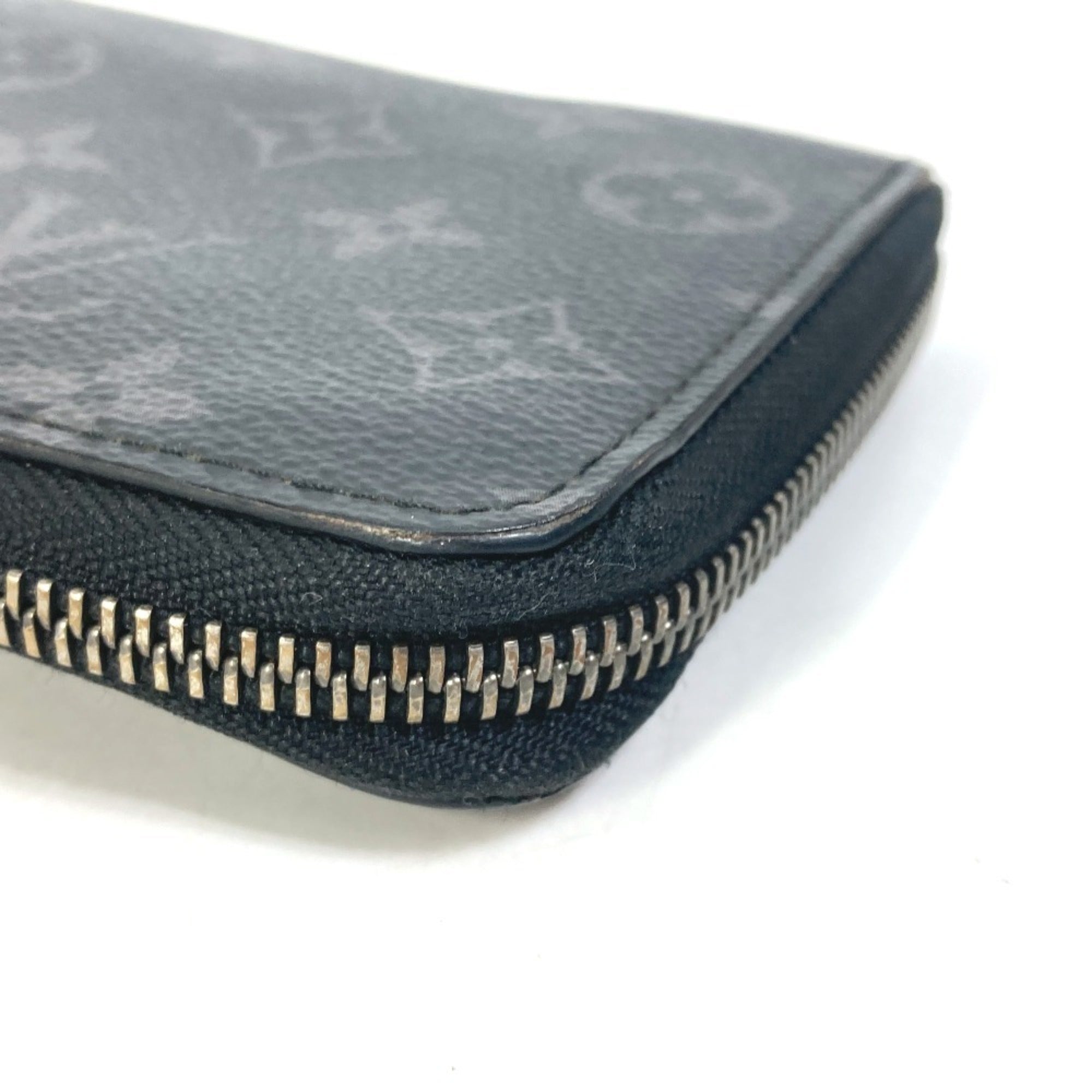 Louis Vuitton Monogram Eclipse Black Blue Monogram Eclipse Long Wallet (Bi-Fold) (Pre-Owned)