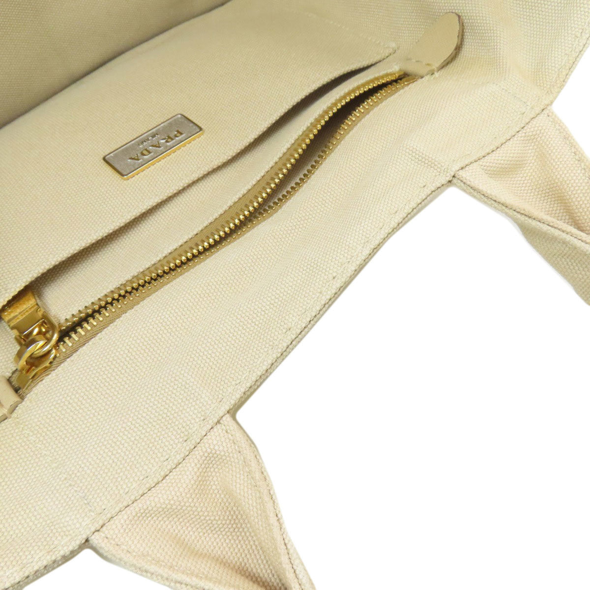 Prada Beige Canvas Handbag (Pre-Owned)
