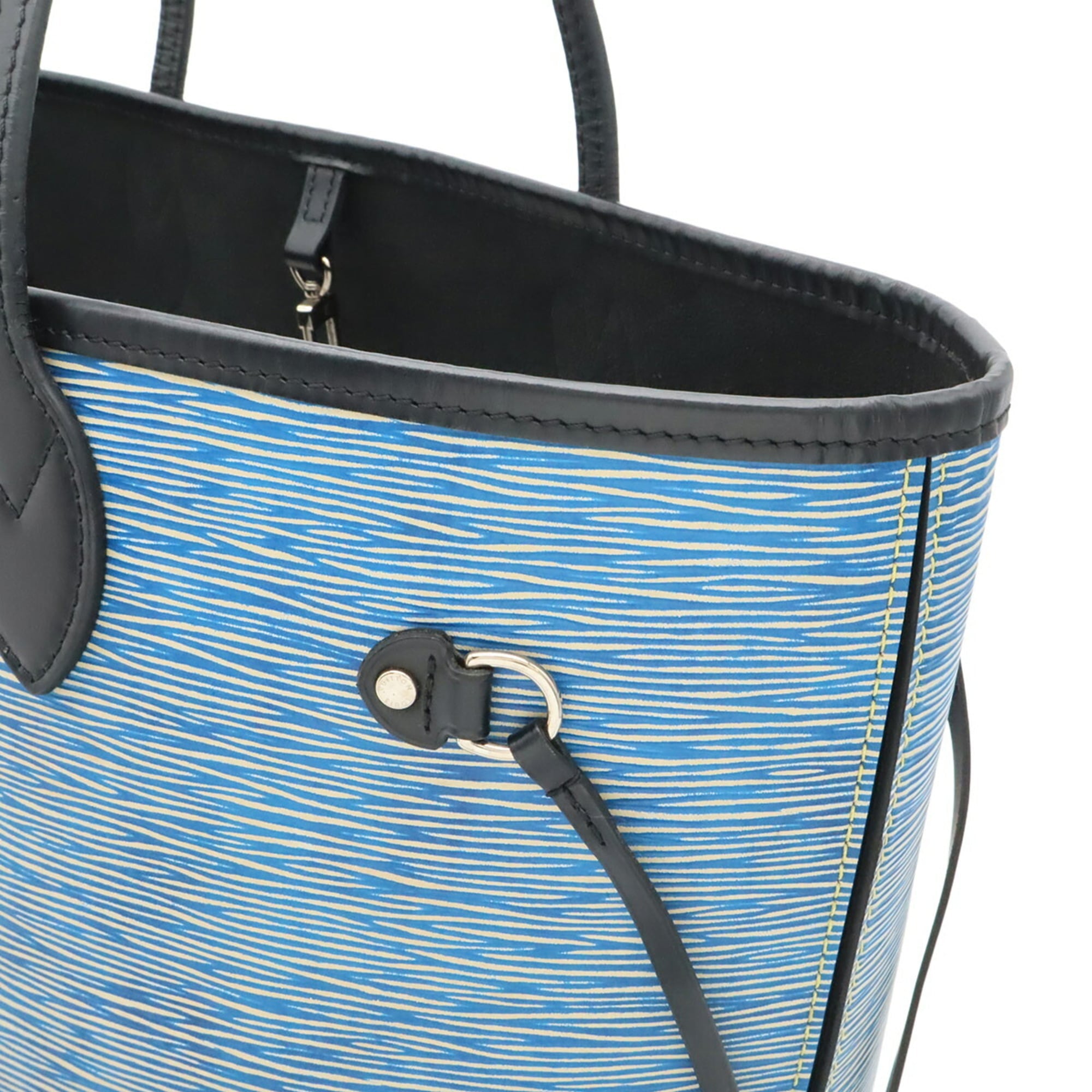 Louis Vuitton Blue Leather Handbag Pouch Shoulder Bag Tote Bag (Pre-Owned)