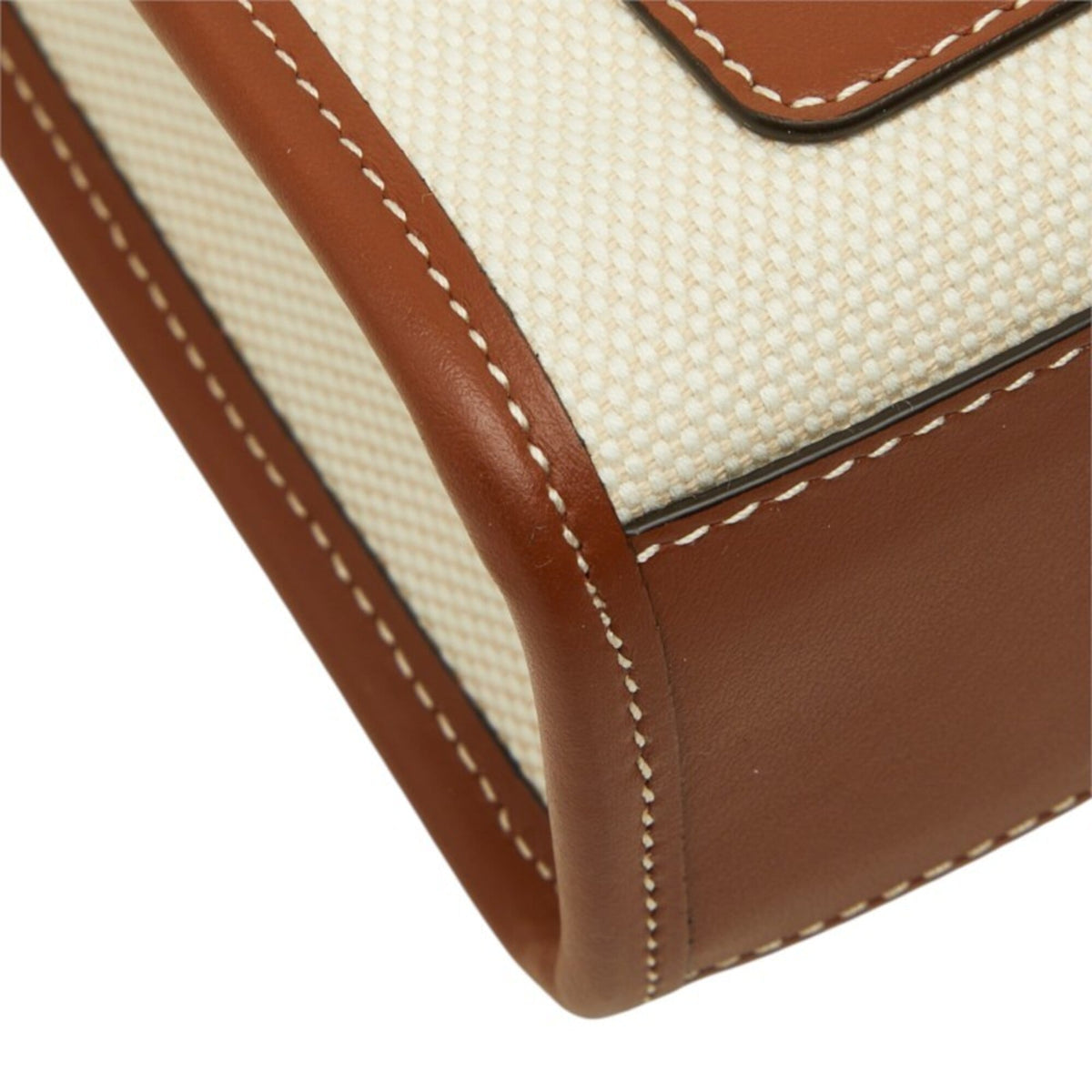 Burberry Brown Ivory Ivory Handbag Shoulder Bag (Pre-Owned)