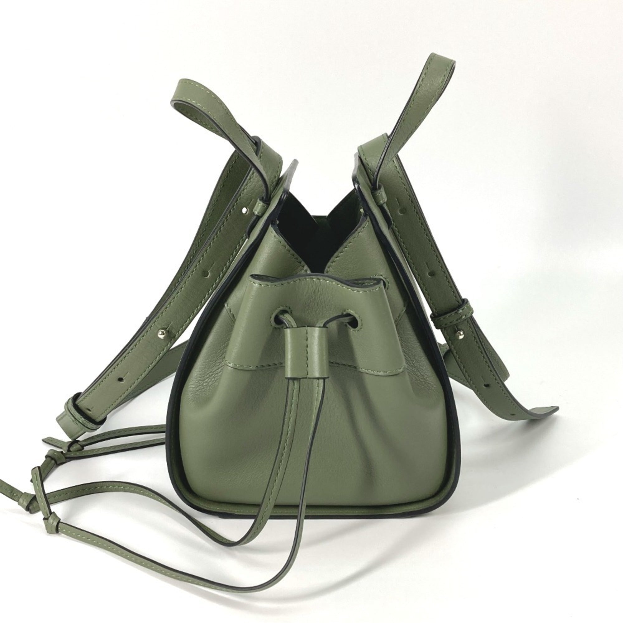 Loewe Khaki Leather Handbag Shoulder Bag (Pre-Owned)