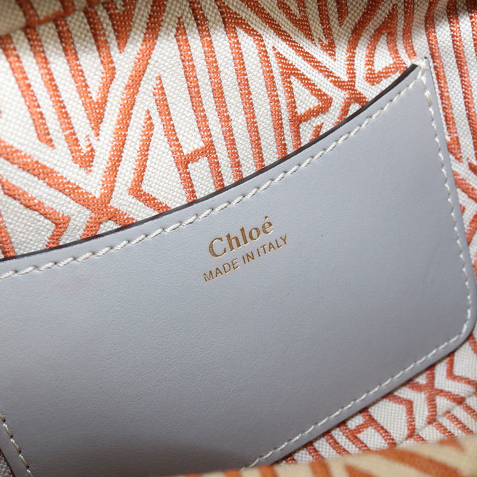Chloé Gray Leather Handbag (Pre-Owned)