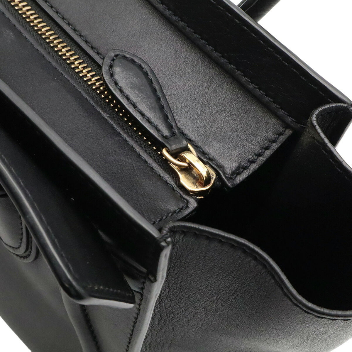 Celine Luggage Black Leather Handbag Tote Bag (Pre-Owned)