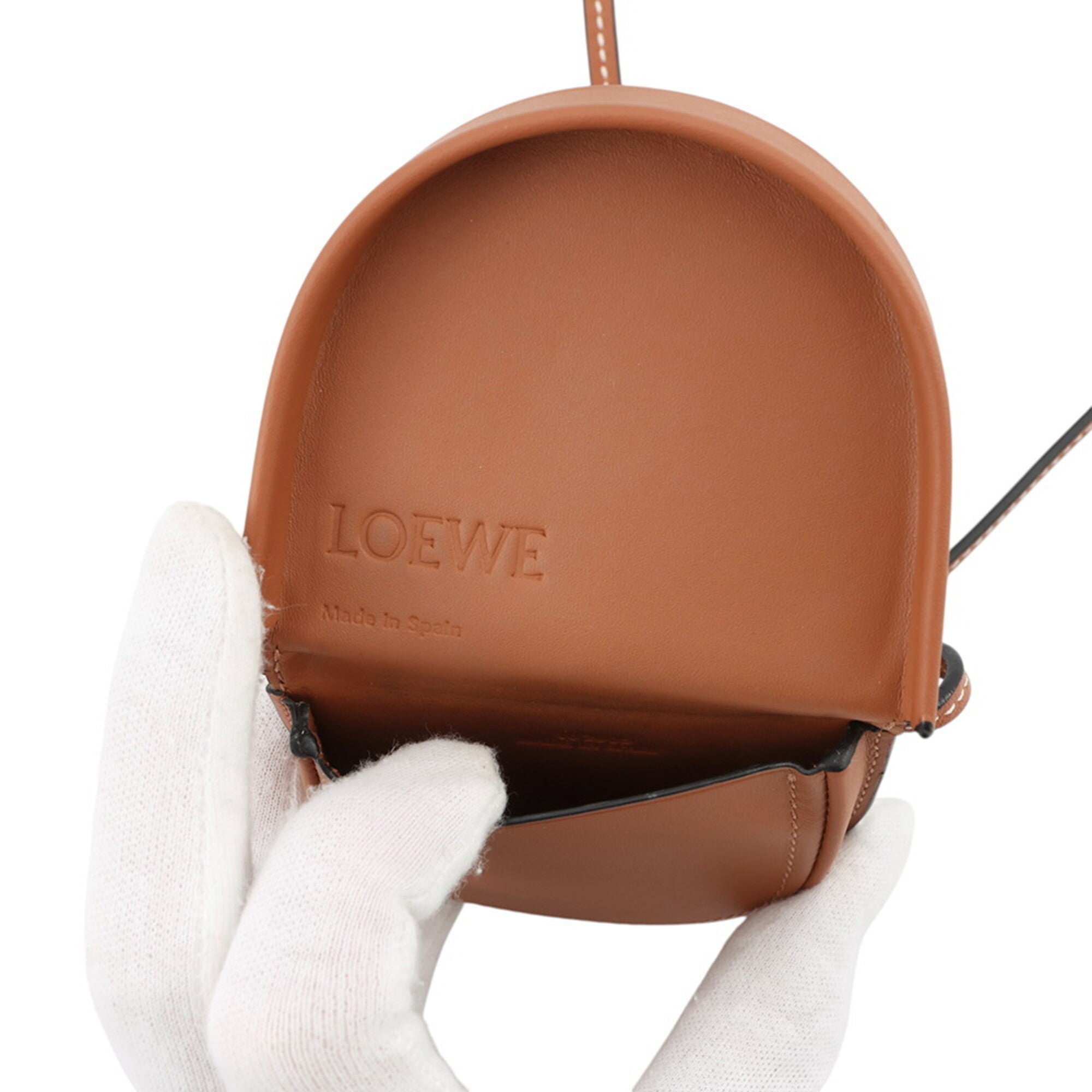 Loewe Brown Leather Handbag Pouch Shoulder Bag (Pre-Owned)