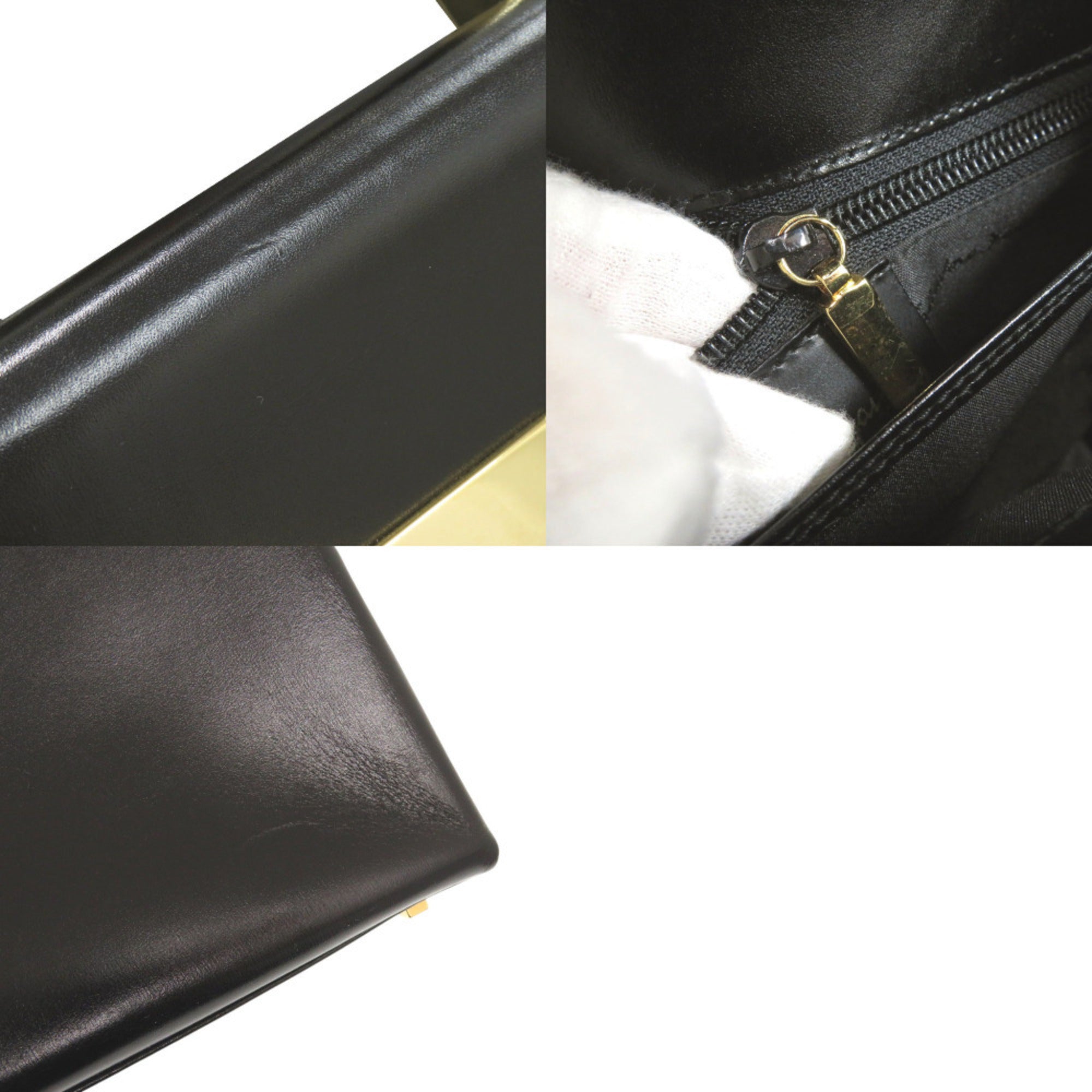 Salvatore Ferragamo Black Leather Handbag (Pre-Owned)