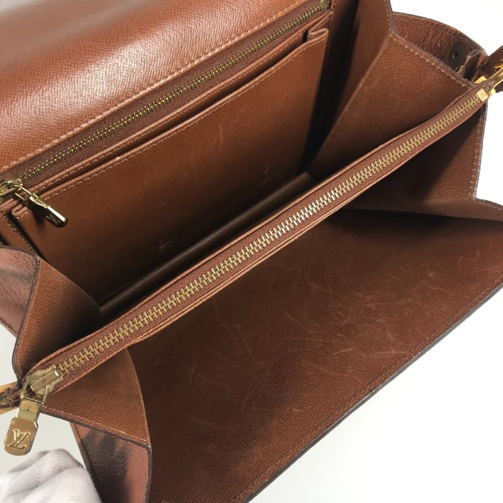 Louis Vuitton Brown Monogram Canvas Pochette Shoulder Bag (Pre-Owned)