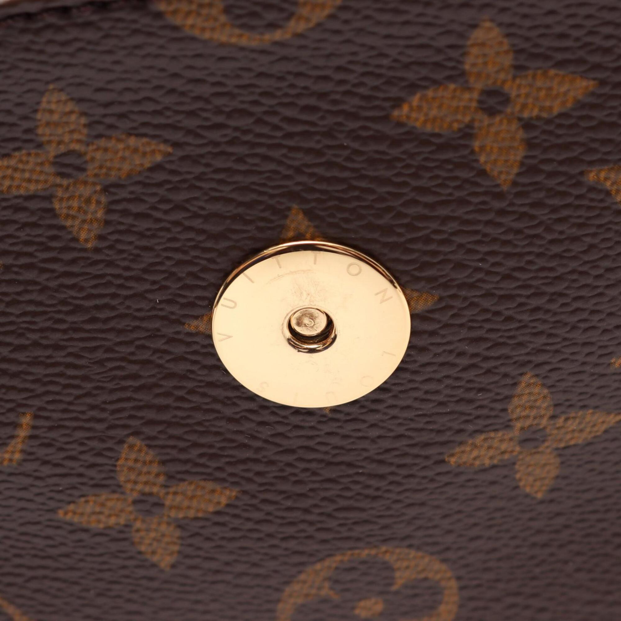 Louis Vuitton Brown Monogram Coated Canvas Leather Handbag (Pre-Owned)