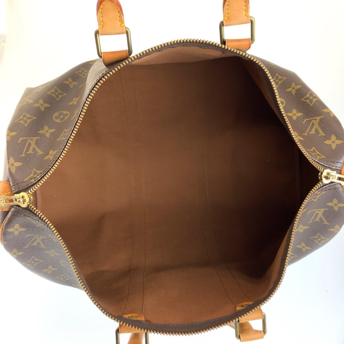 Louis Vuitton Brown Pvc Leather Boston Bag (Pre-Owned)