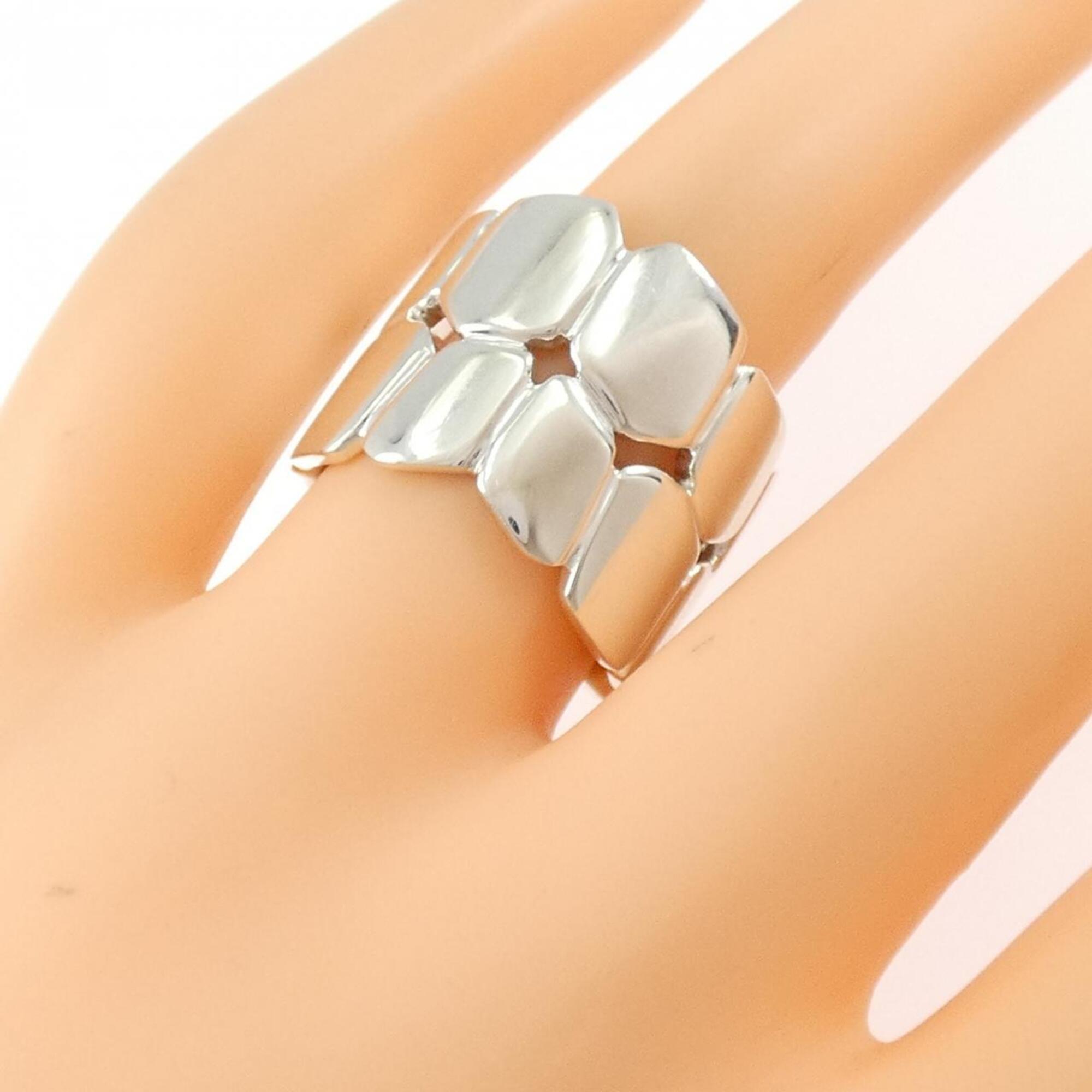 Hermes Silver 925 Band Ring (Pre-Owned)