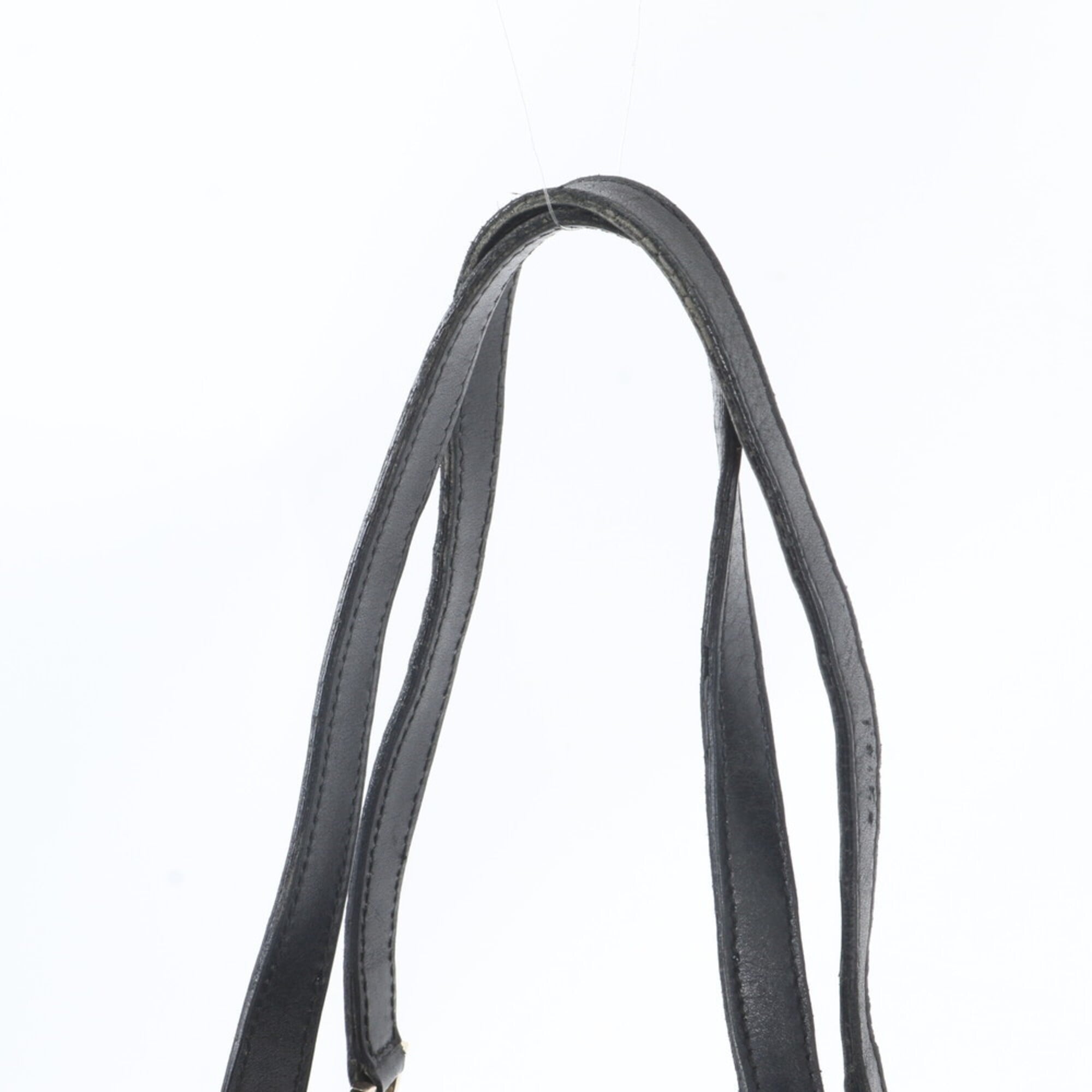 Gucci Black Brown Leather Canvas Handbag Shoulder Bag Tote Bag (Pre-Owned)