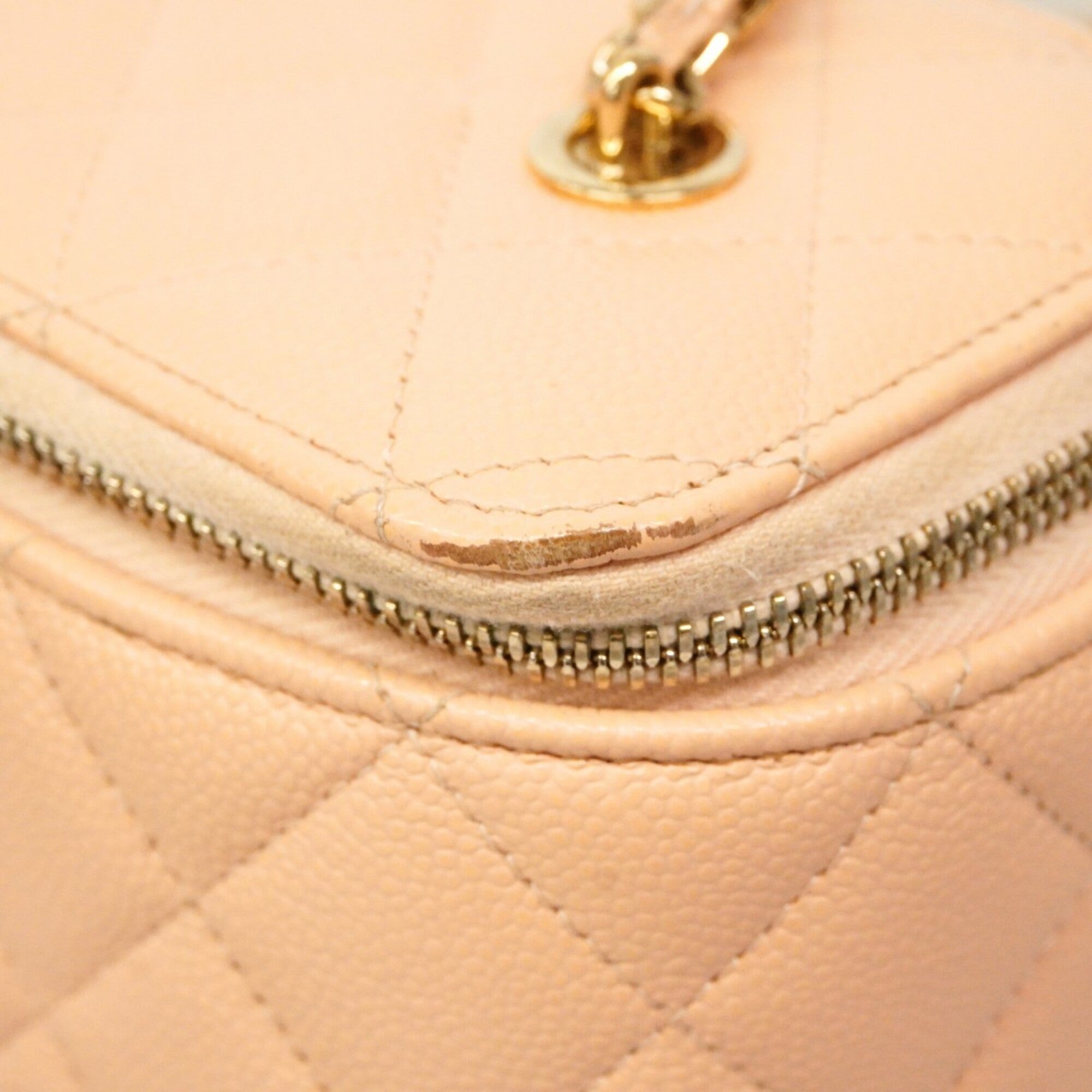 Chanel Pink Grained Calfskin Vanity Bag (Pre-Owned)