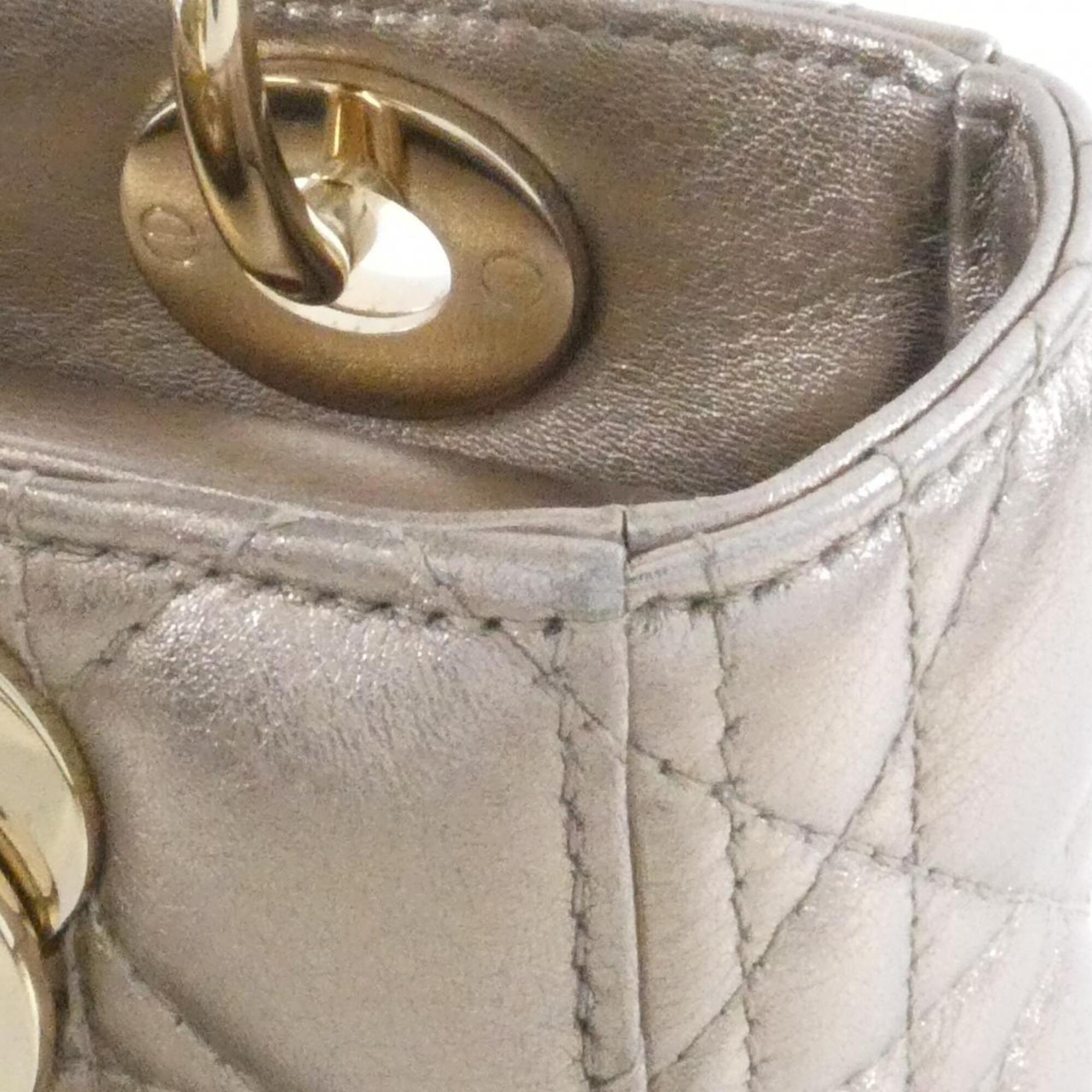 Christian Dior Gold Leather Handbag (Pre-Owned)