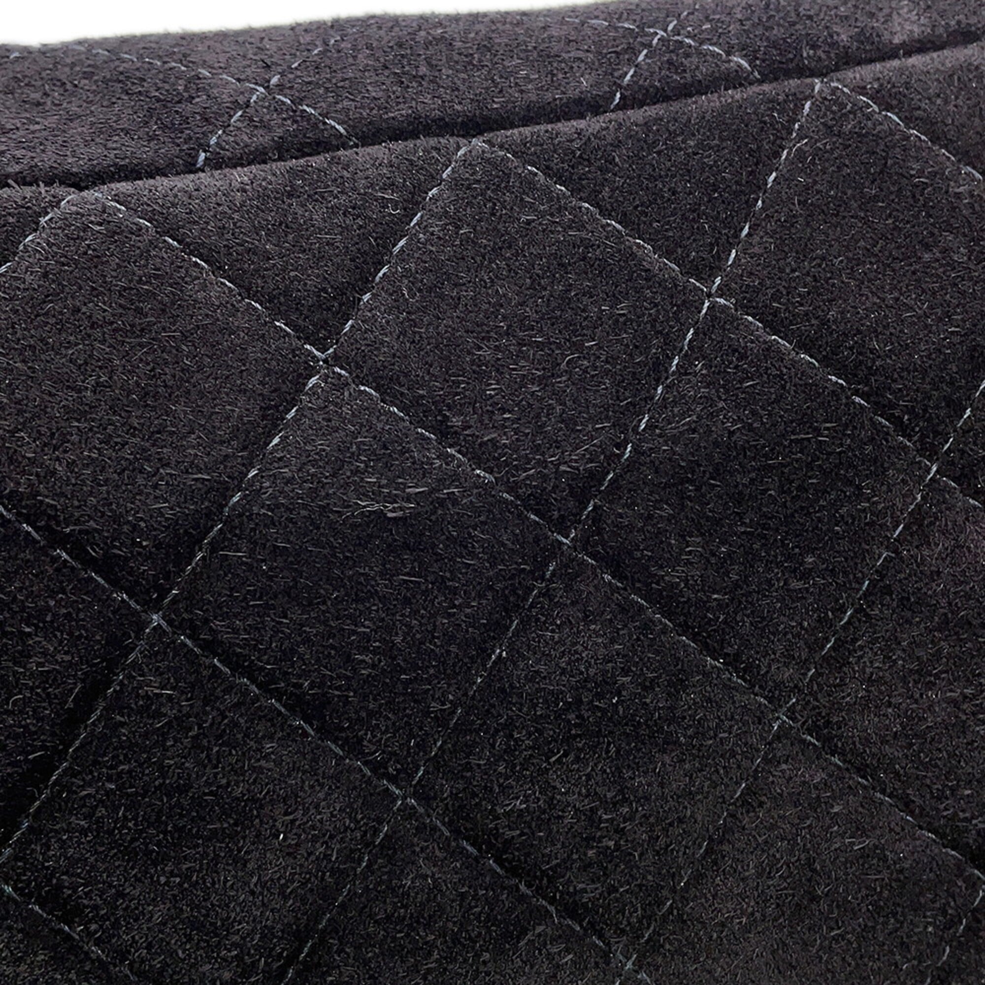 Chanel Black Suede Leather Shoulder Bag (Pre-Owned)