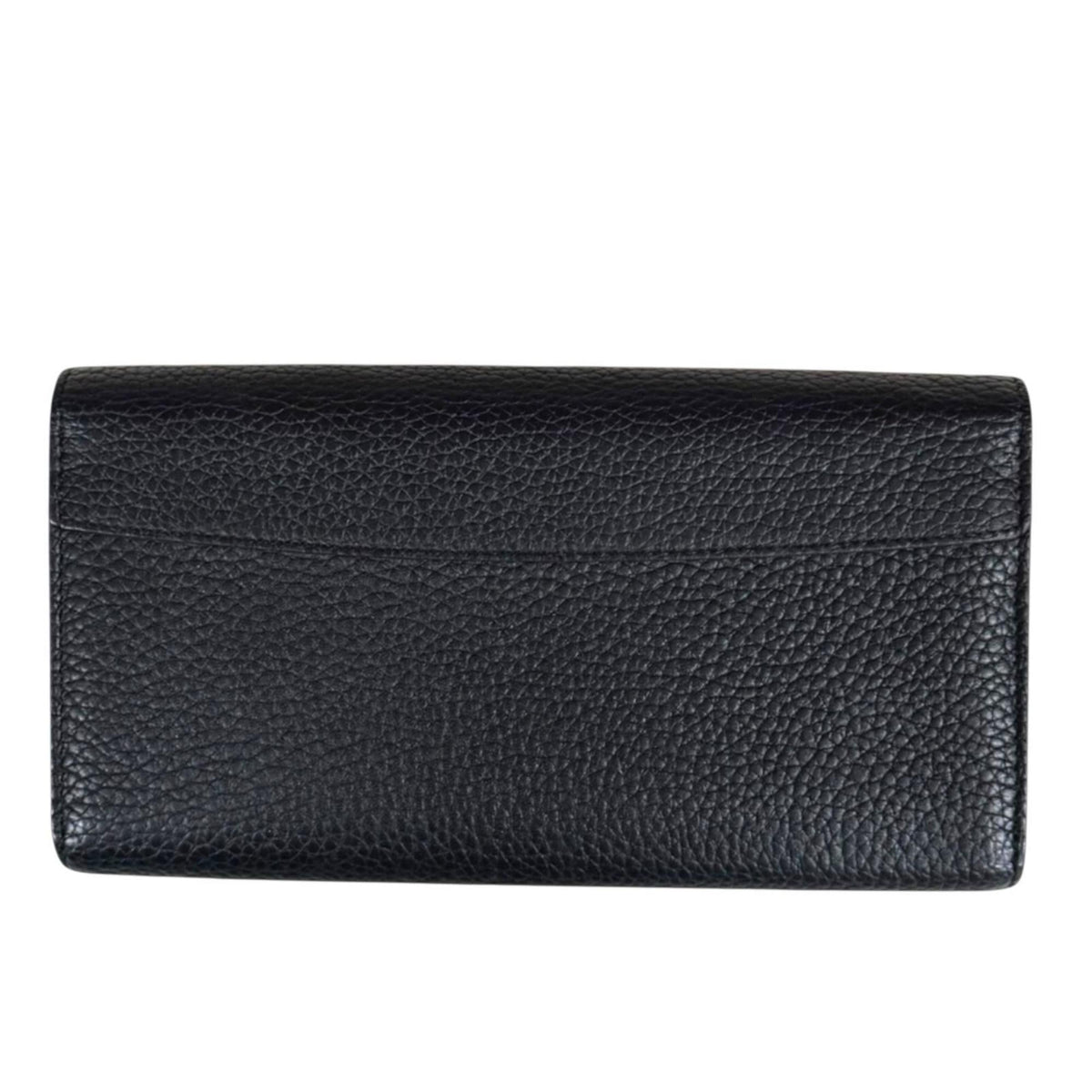 Louis Vuitton Black Noir Leather Long Wallet (Bi-Fold) (Pre-Owned)