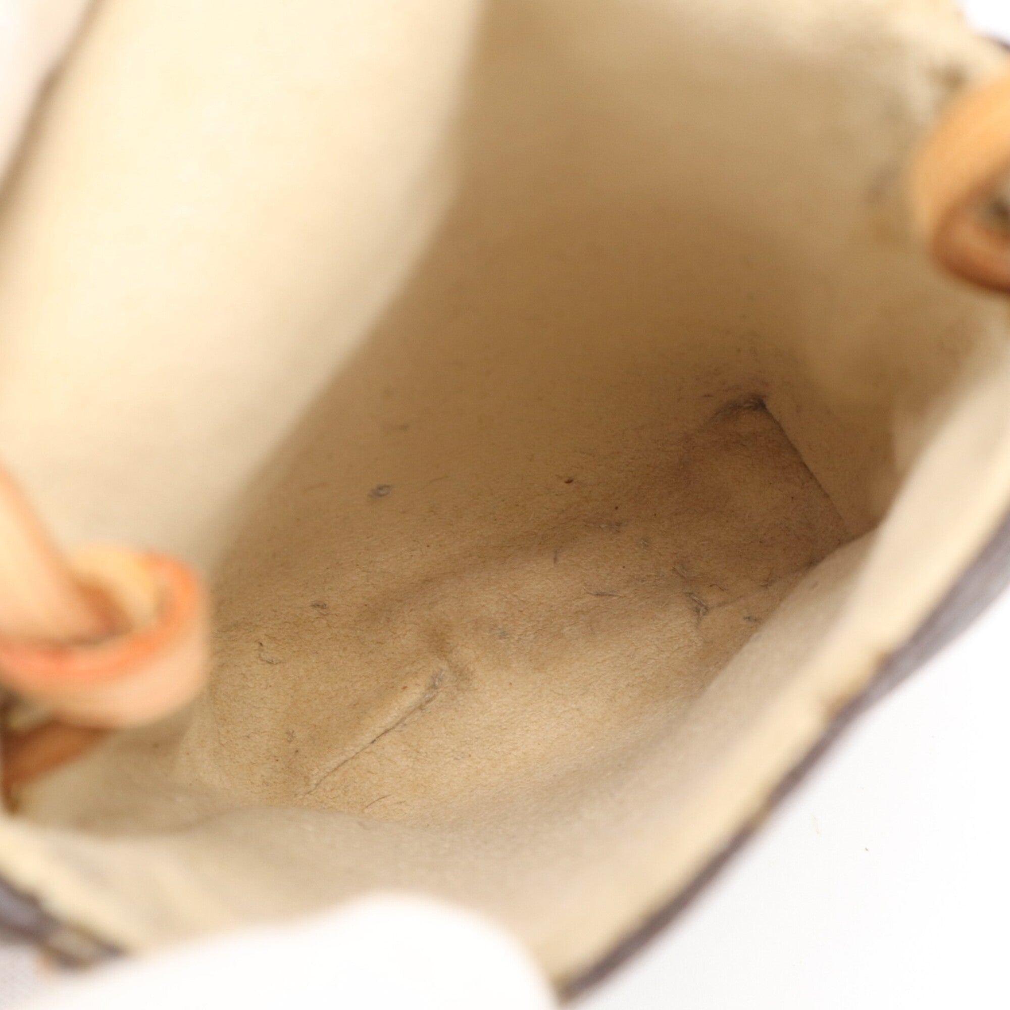 Louis Vuitton Beige Brown Coated Canvas Leather Pochette Shoulder Bag (Pre-Owned)