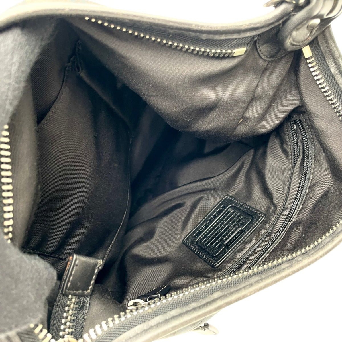 Coach Black Canvas Leather Crossbody Bag Shoulder Bag (Pre-Owned)