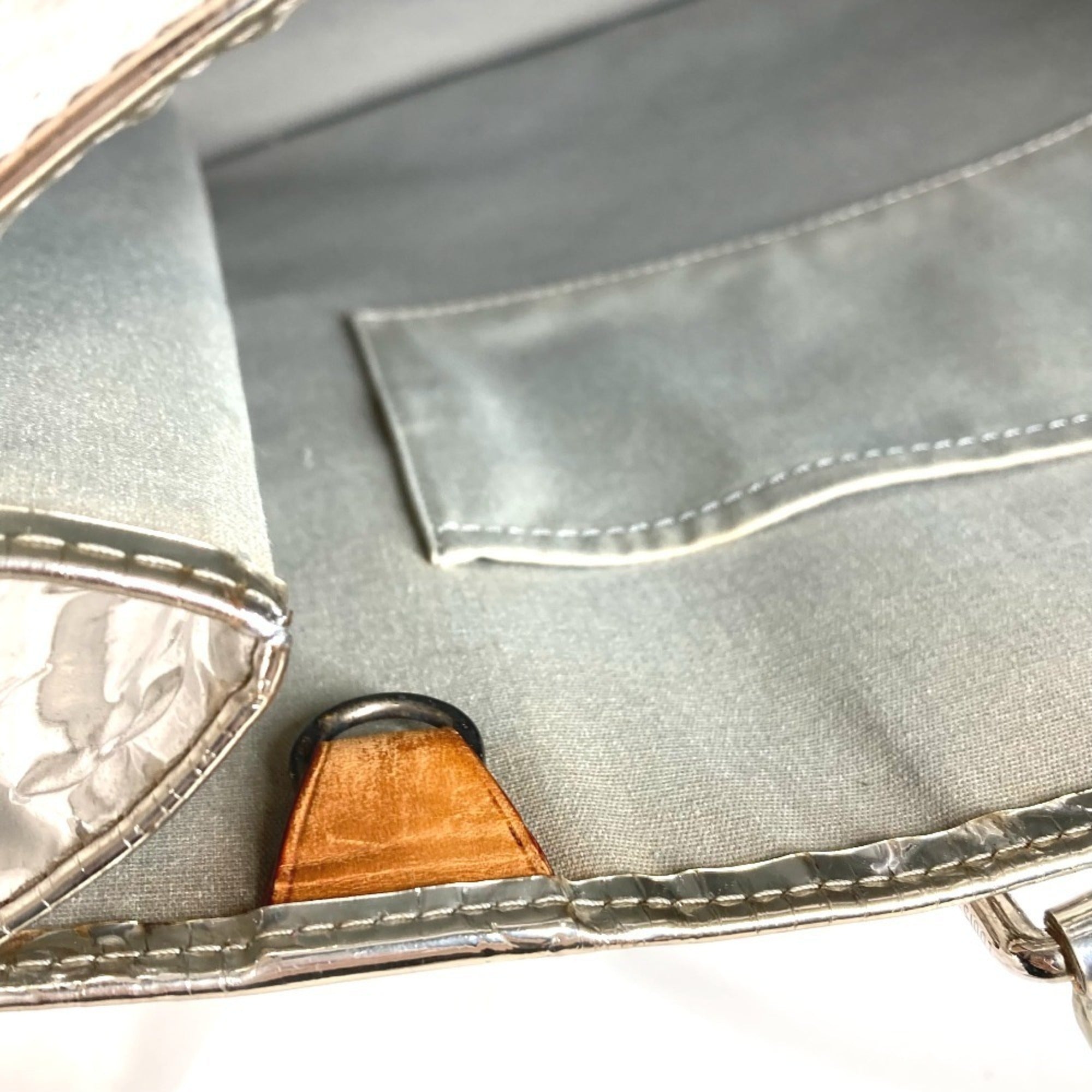 Louis Vuitton Monogram Miroir Argent Silver Leather Handbag Tote Bag (Pre-Owned)