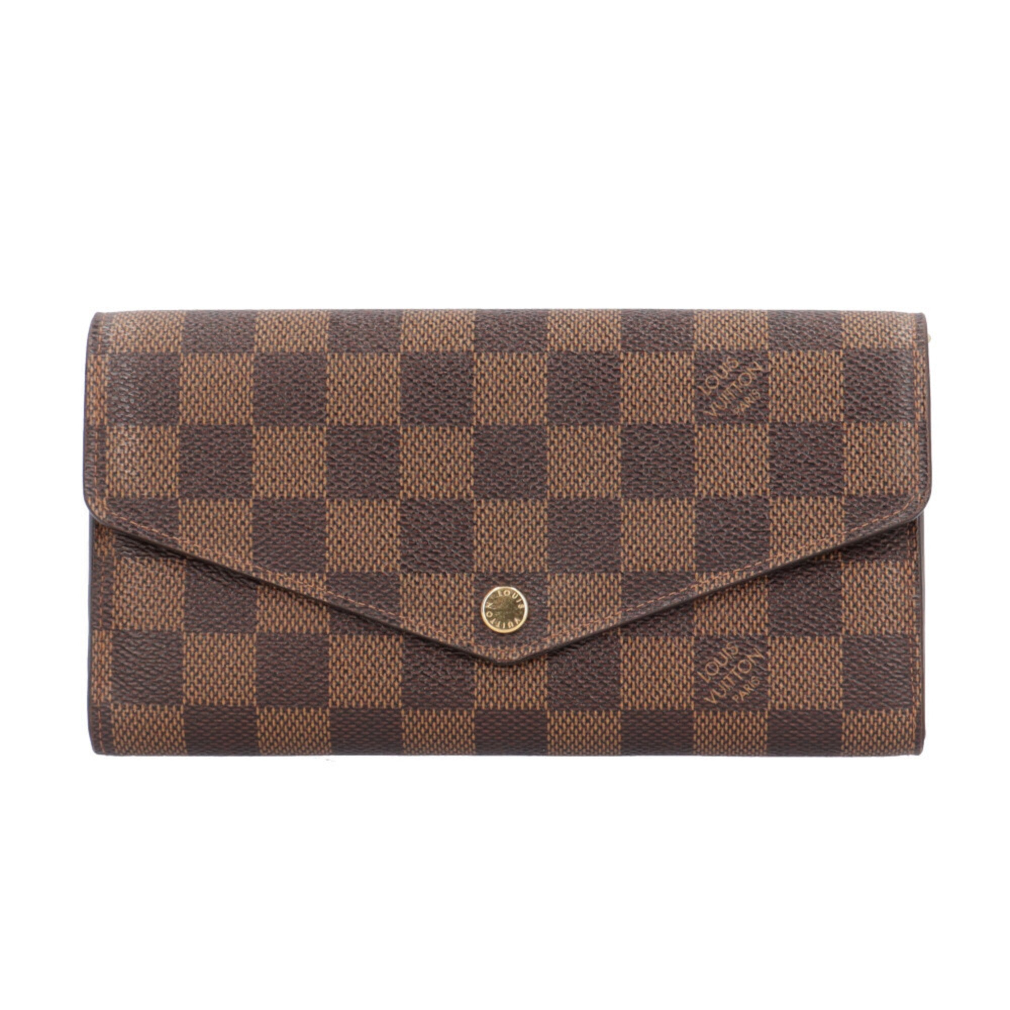 Louis Vuitton Brown Damier Canvas Long Wallet (Tri-Fold) (Pre-Owned)