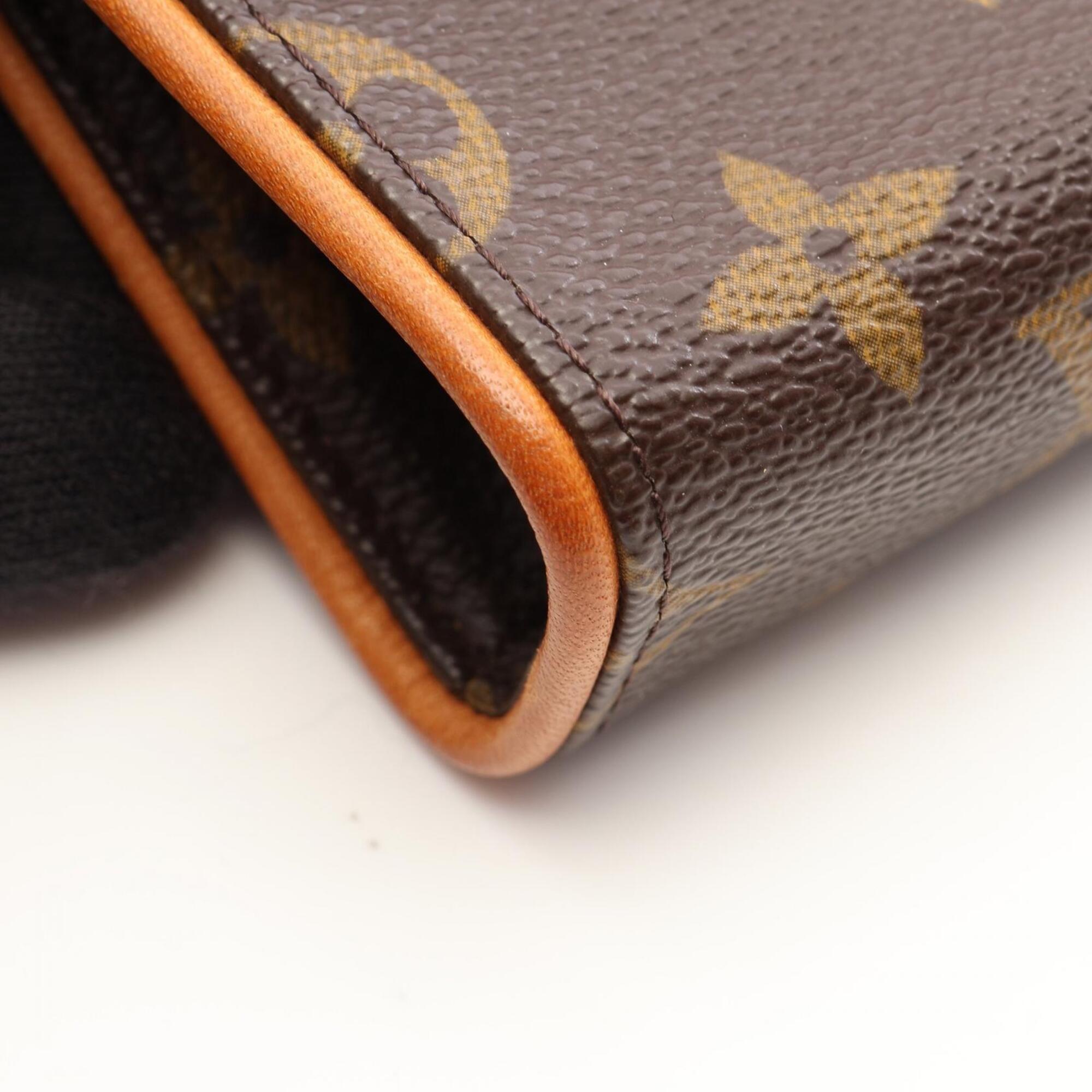 Louis Vuitton Monogram Brown Coated Canvas Leather Fanny Pack (Pre-Owned)