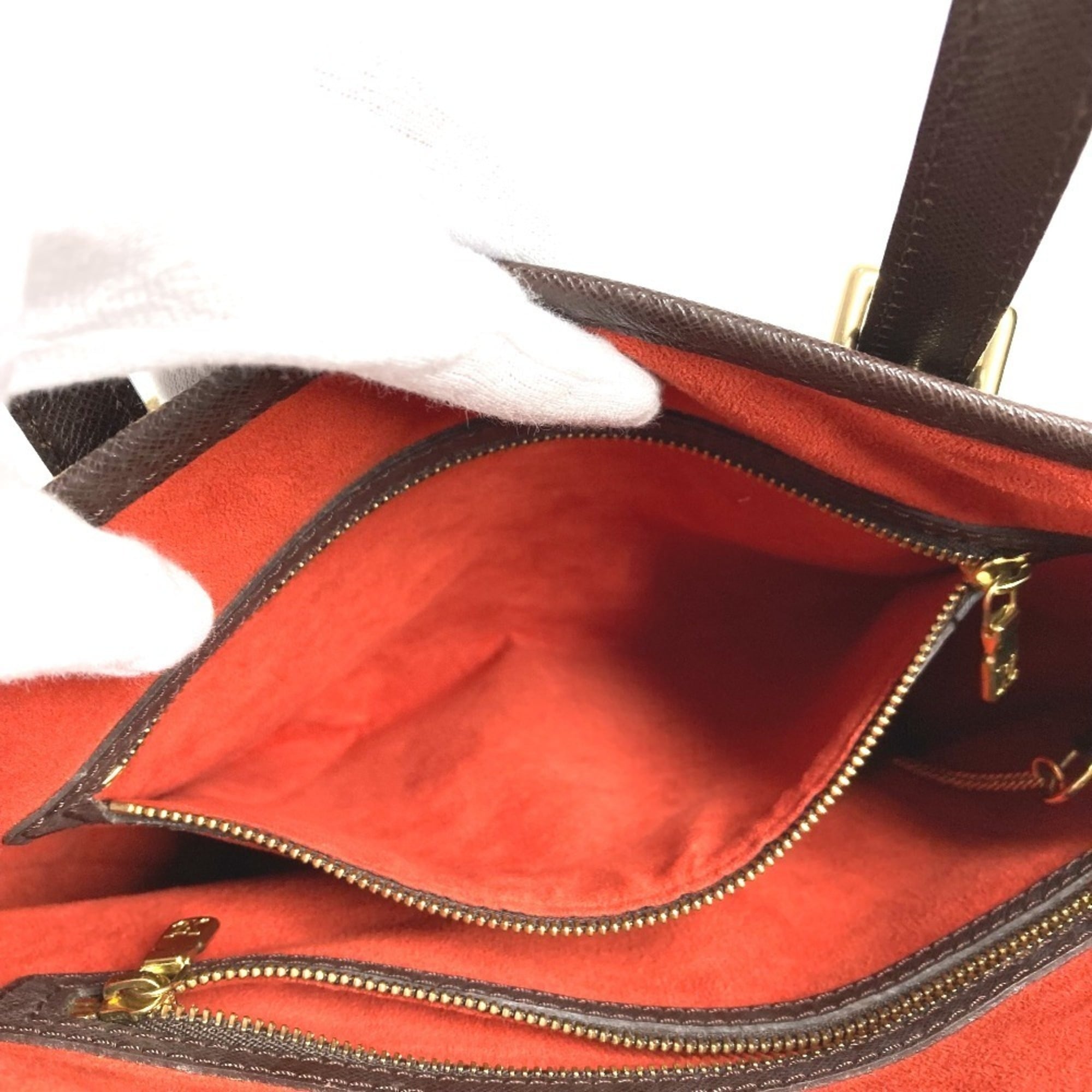Louis Vuitton Brown Ebene Damier Canvas Shoulder Bag Tote Bag (Pre-Owned)