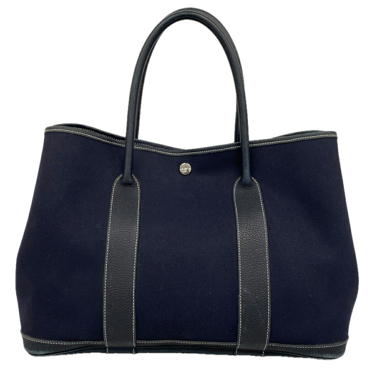 Hermes Navy Toile Officier Tote Bag (Pre-Owned)