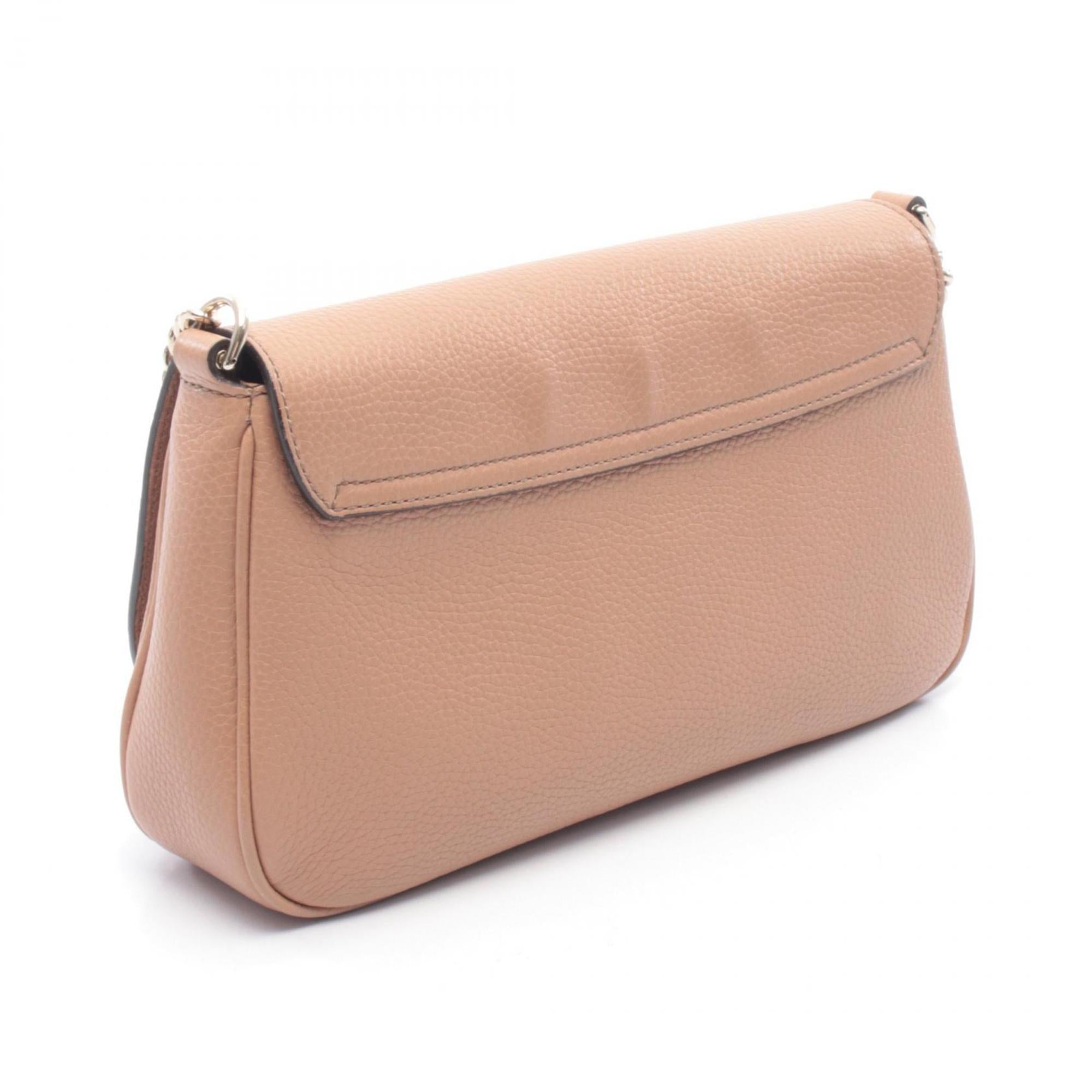 Gucci Pink Leather Handbag Shoulder Bag (Pre-Owned)