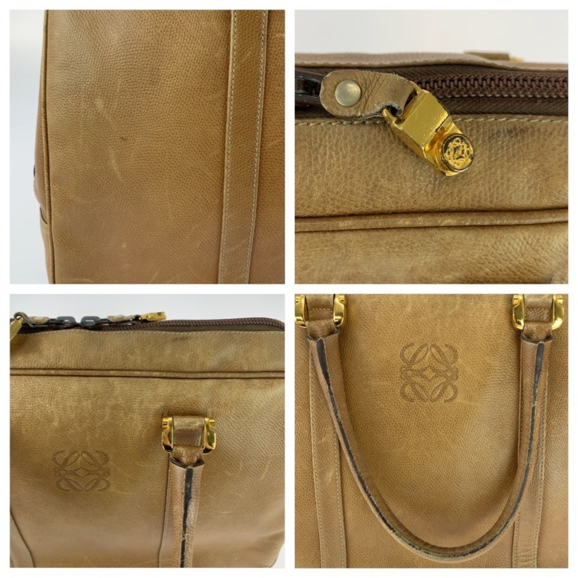 Loewe Beige Leather Briefcase (Pre-Owned)