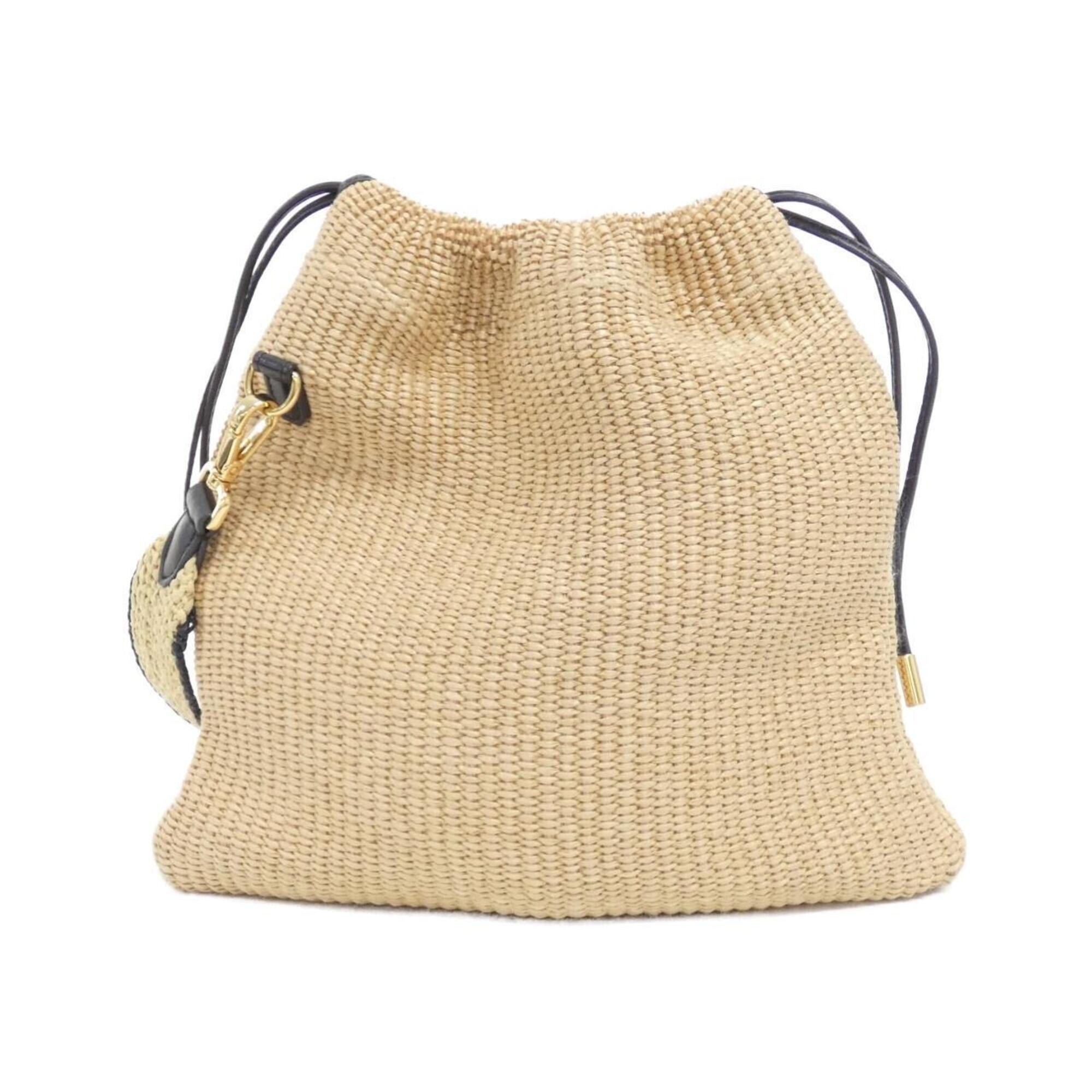 Fendi Beige Straw Shoulder Bag (Pre-Owned)