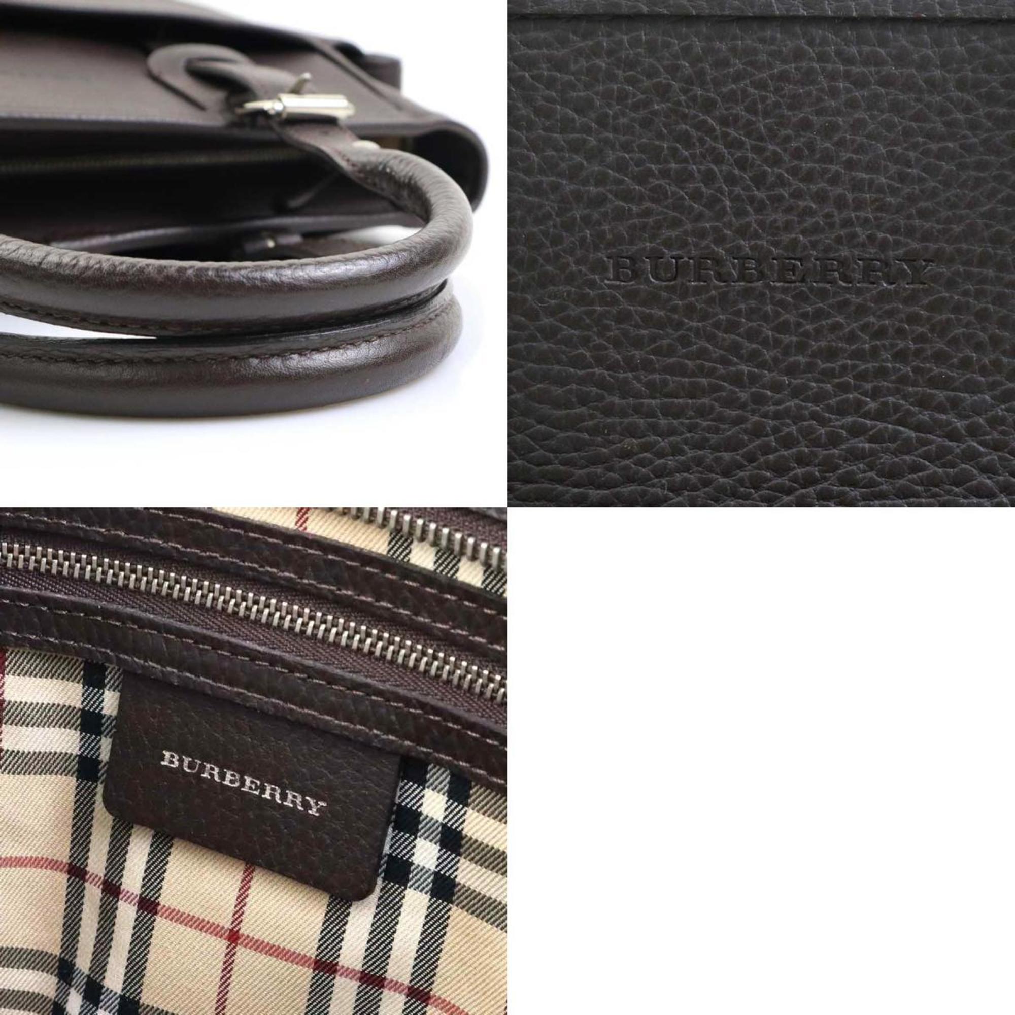 Burberry Brown Leather Handbag (Pre-Owned)