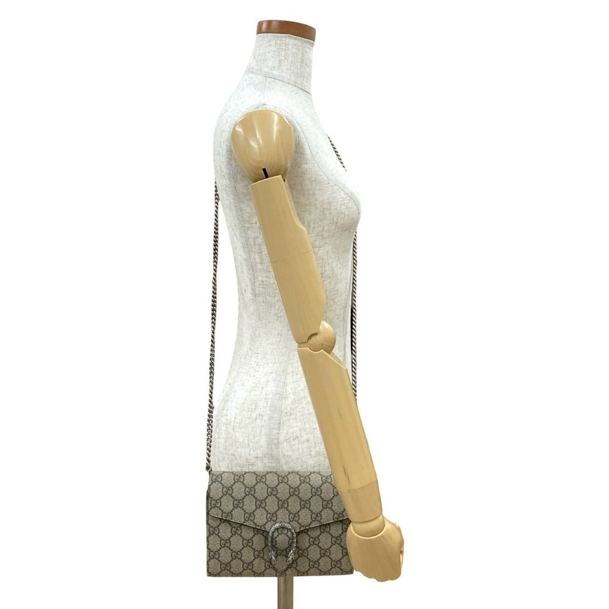 Gucci Brown Leather Pvc Pochette Shoulder Bag (Pre-Owned)