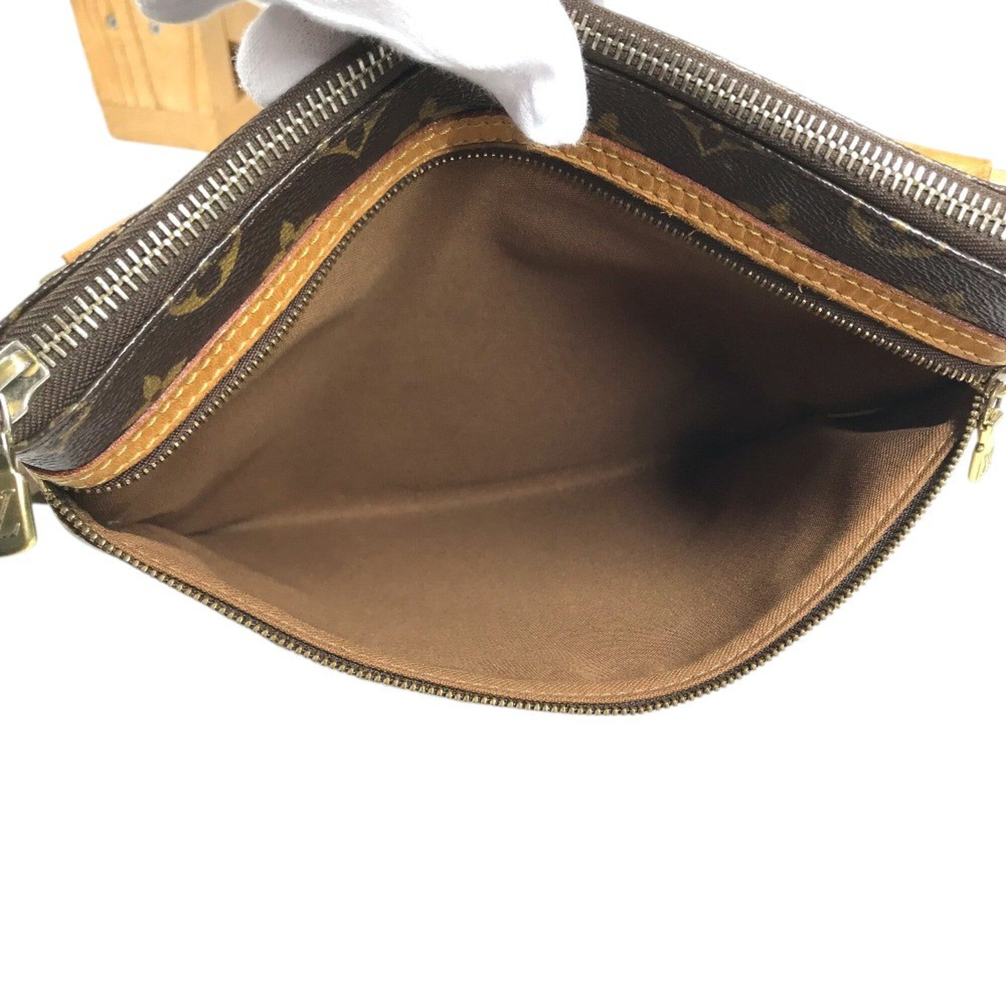 Louis Vuitton Brown Galle Monogram Monogram Pochette Shoulder Bag (Pre-Owned)