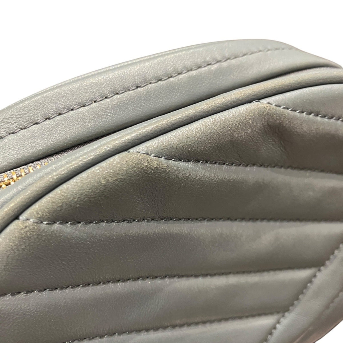 Tory Burch Gray Leather Shoulder Bag (Pre-Owned)