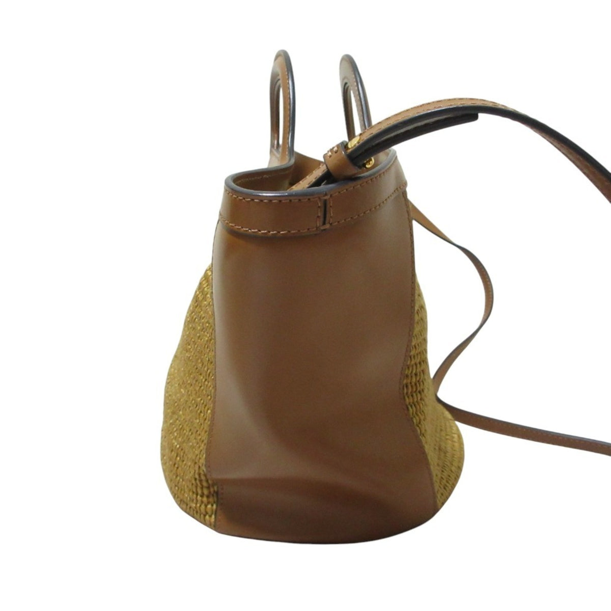Marni Brown Cotton Handbag Shoulder Bag (Pre-Owned)