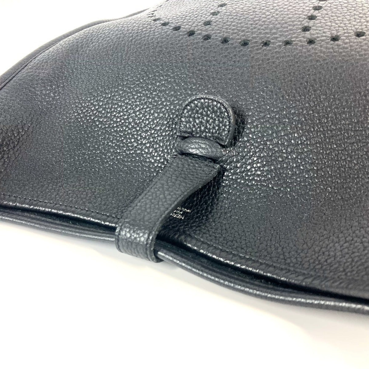 Hermes Black Taurillon Clemence Leather Shoulder Bag (Pre-Owned)