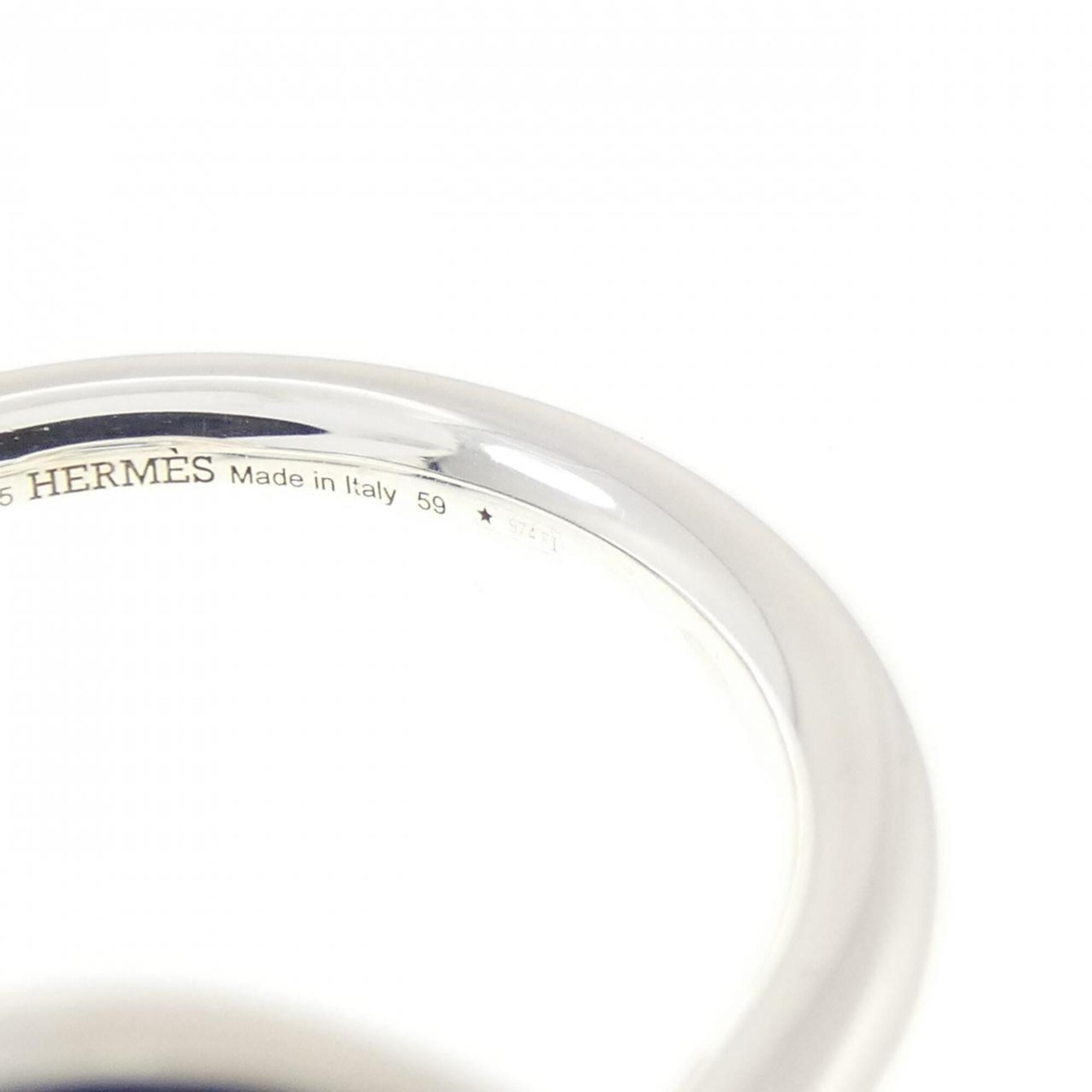 Hermes Silver 925 Band Ring (Pre-Owned)