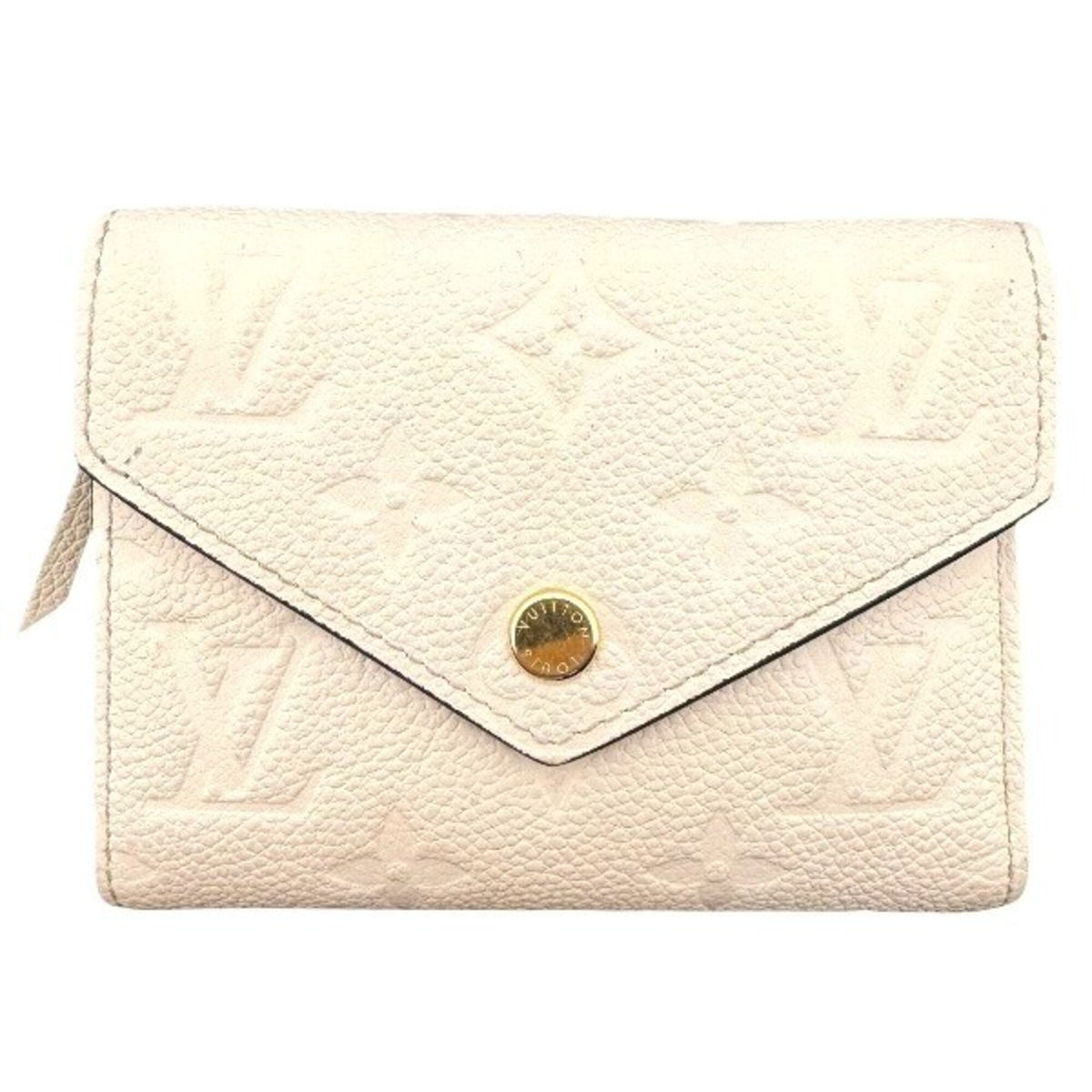 Louis Vuitton Cream Monogram Empreinte Leather Wallet (Tri-Fold) (Pre-Owned)