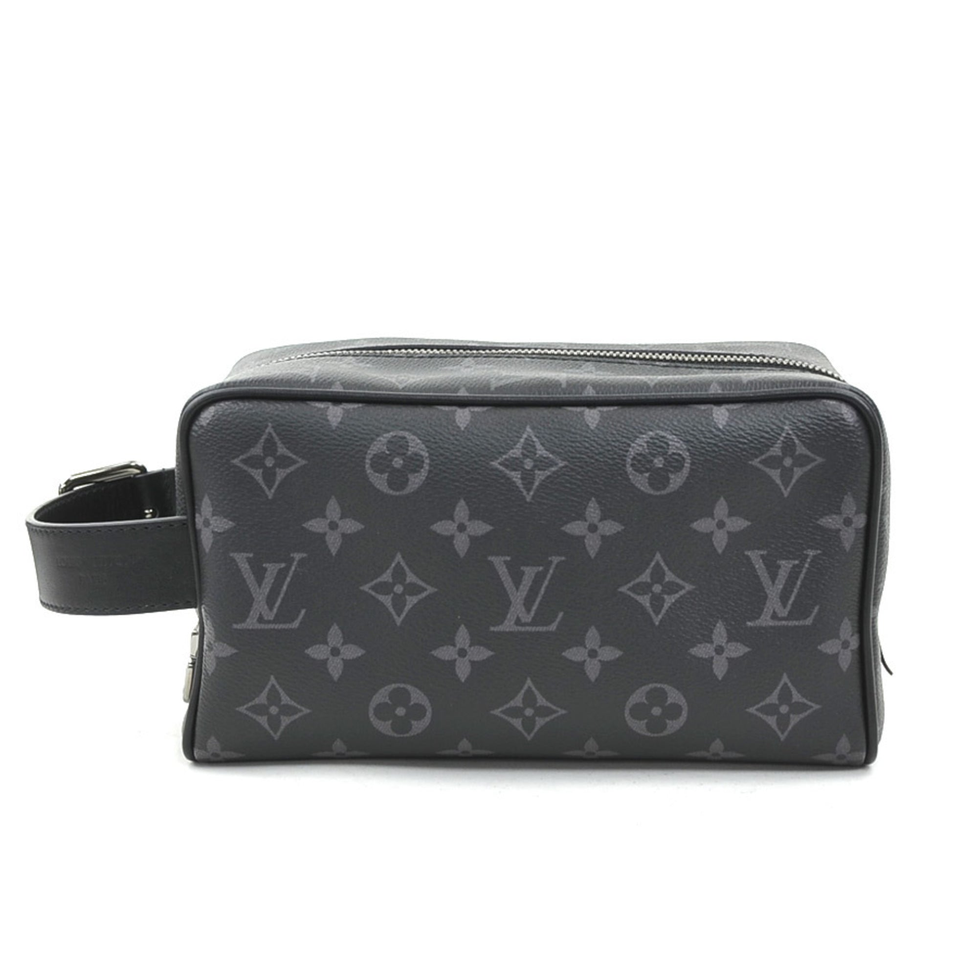Louis Vuitton Black Gray Pvc Clutch Bag (Pre-Owned)