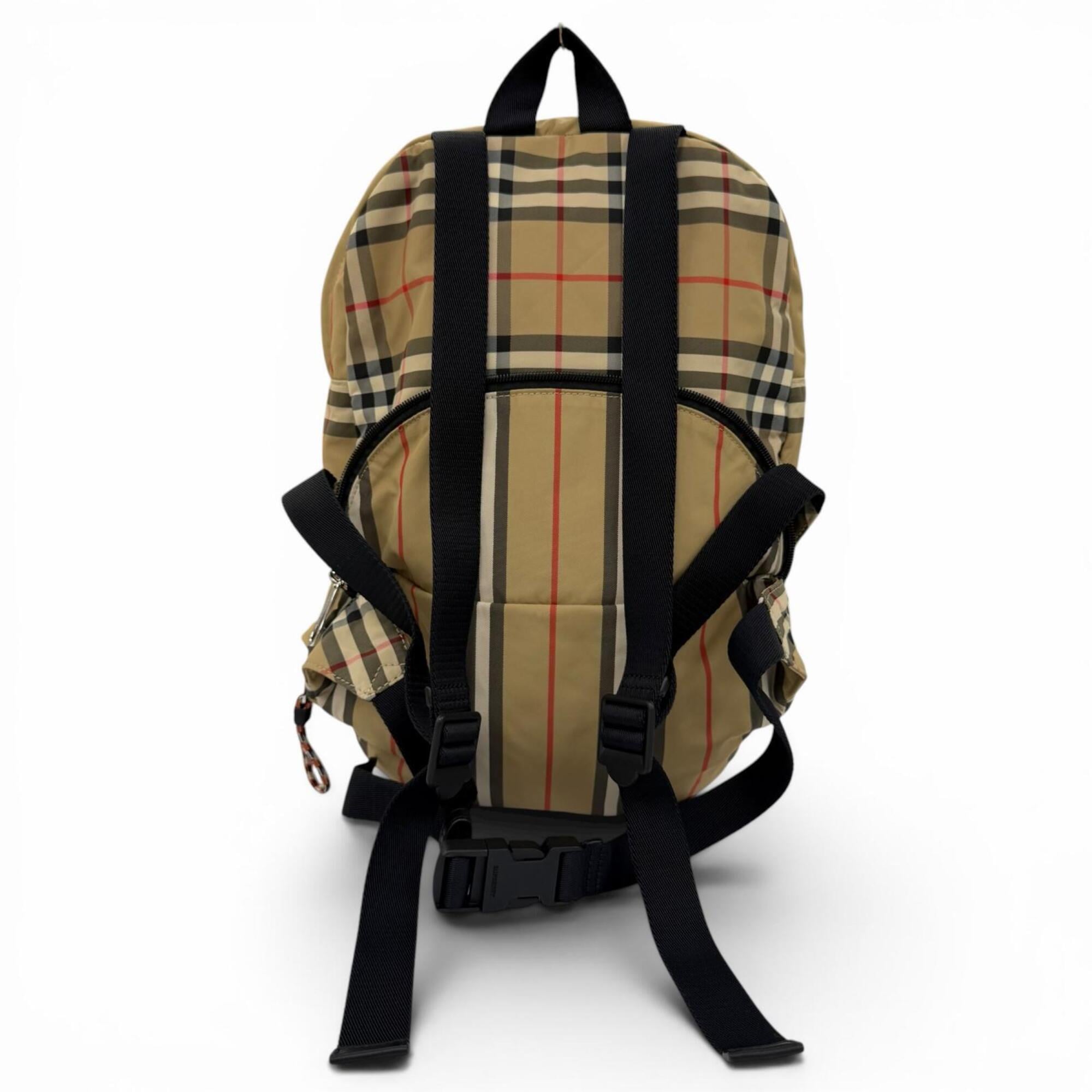 Burberry Beige Nylon Leather Backpack Sling Bag (Pre-Owned)
