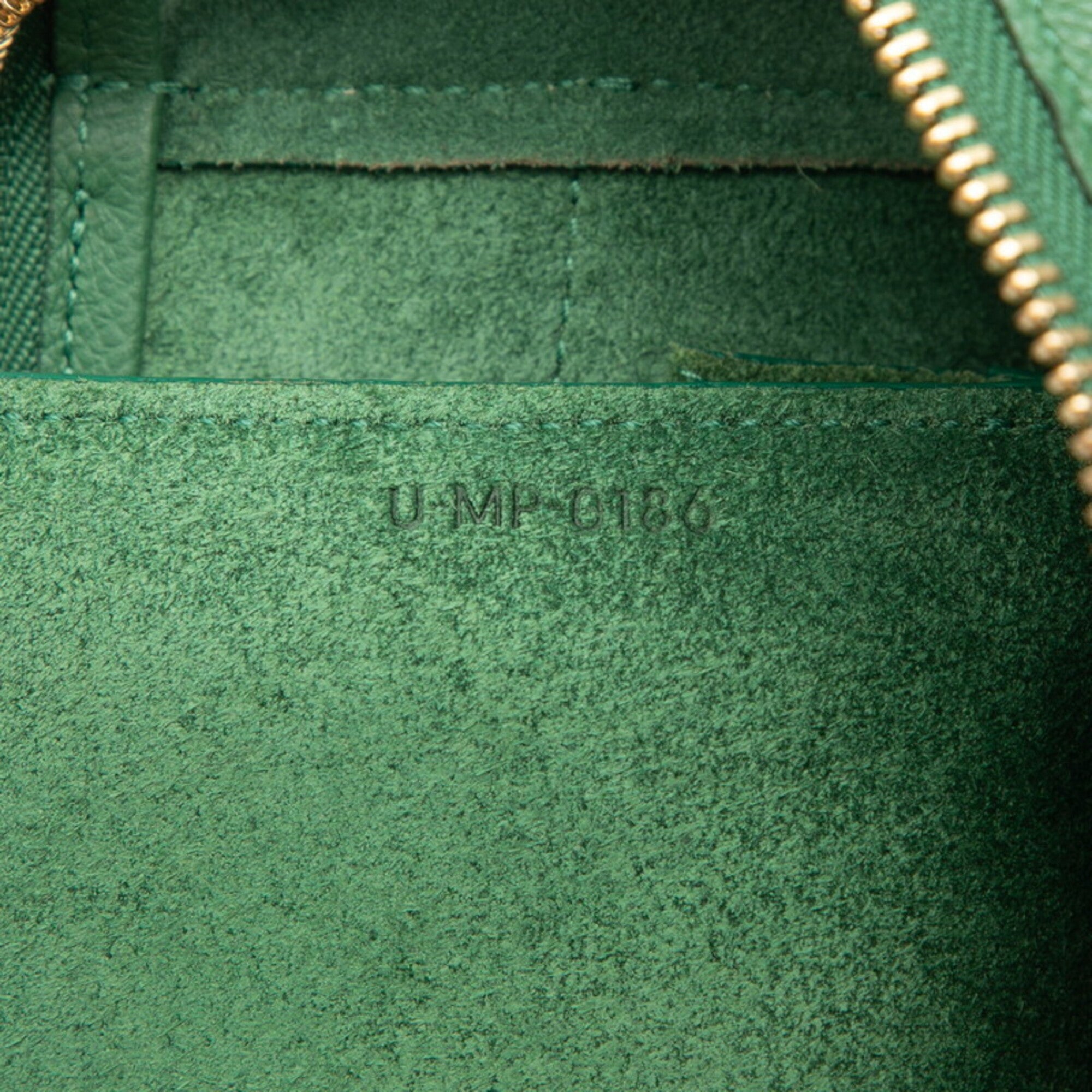 Celine Green Leather Handbag Shoulder Bag (Pre-Owned)