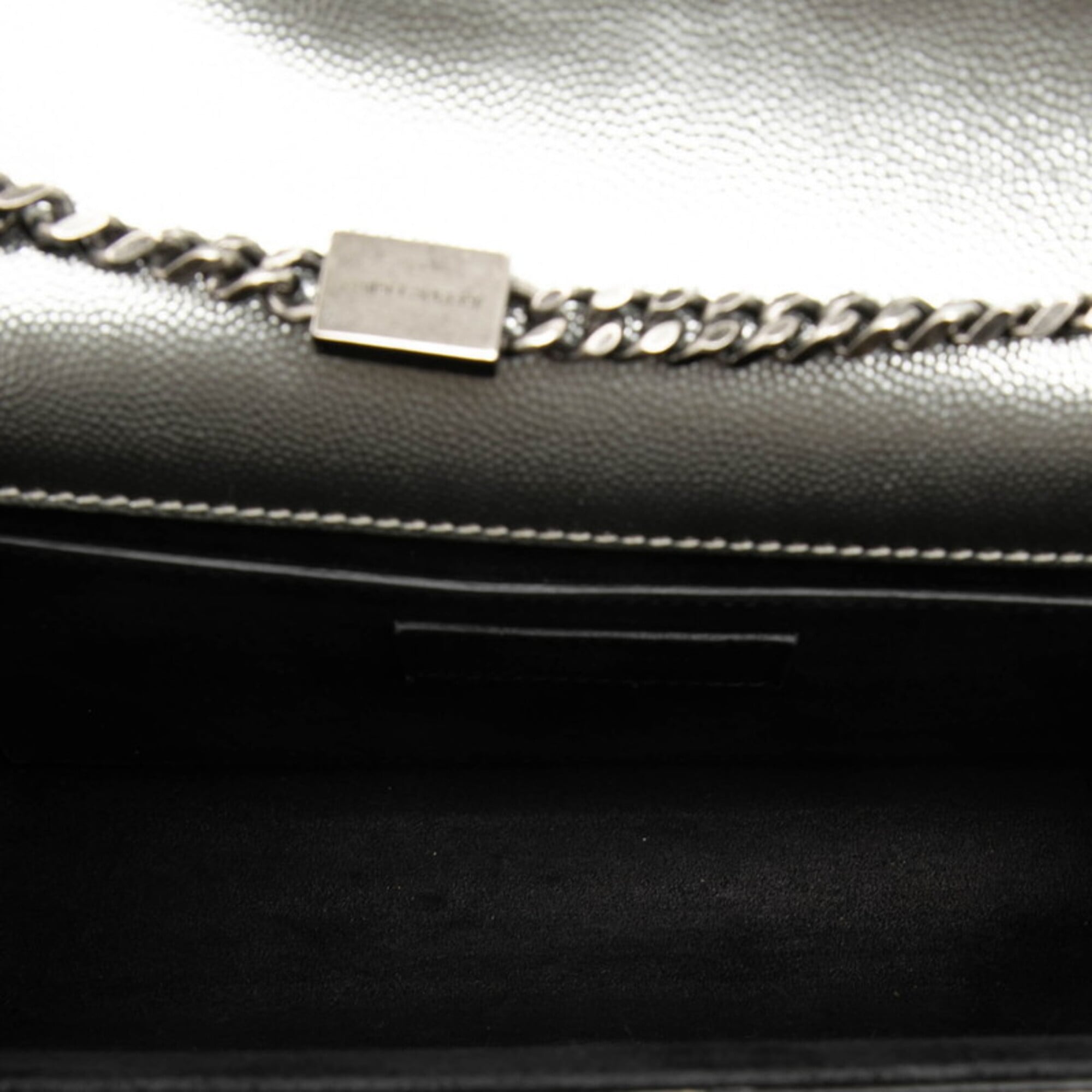 Saint Laurent Silver Leather Shoulder Bag (Pre-Owned)