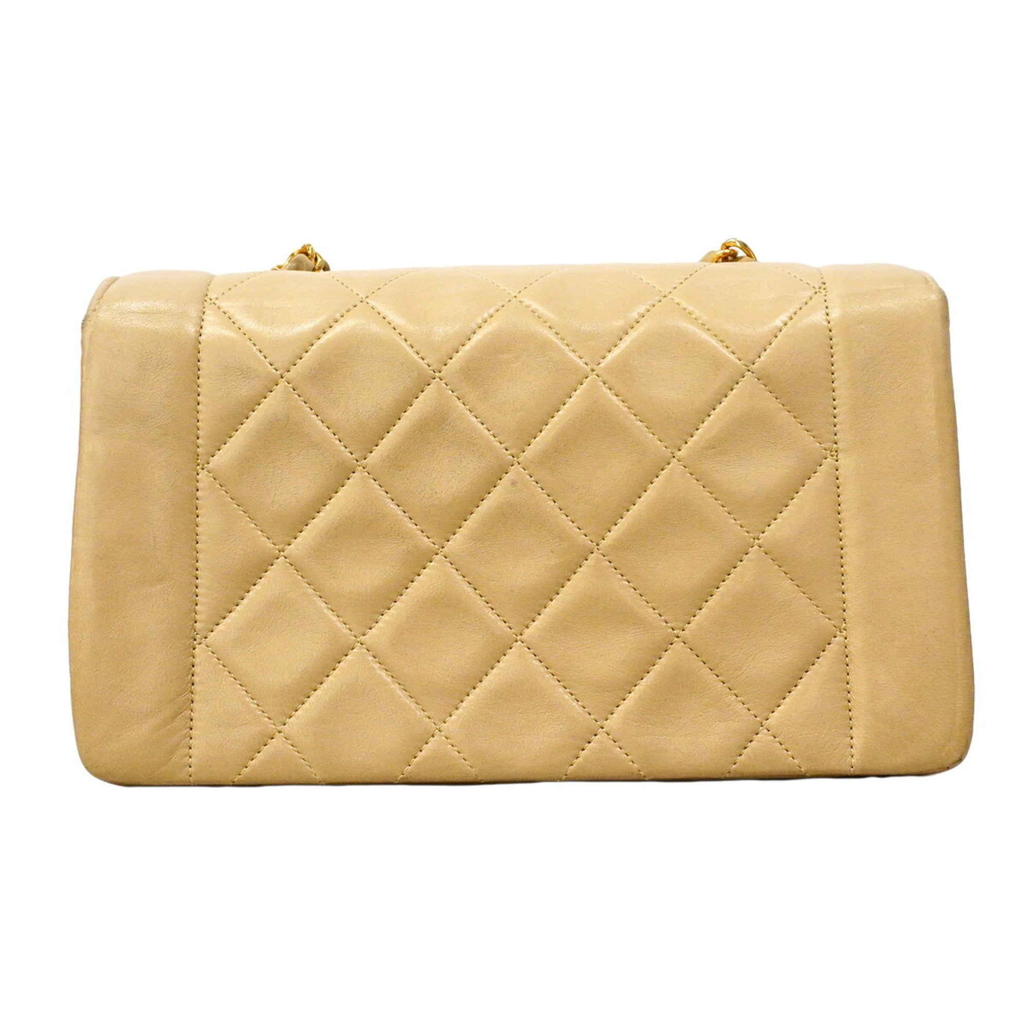 Chanel Beige Leather Shoulder Bag (Pre-Owned)