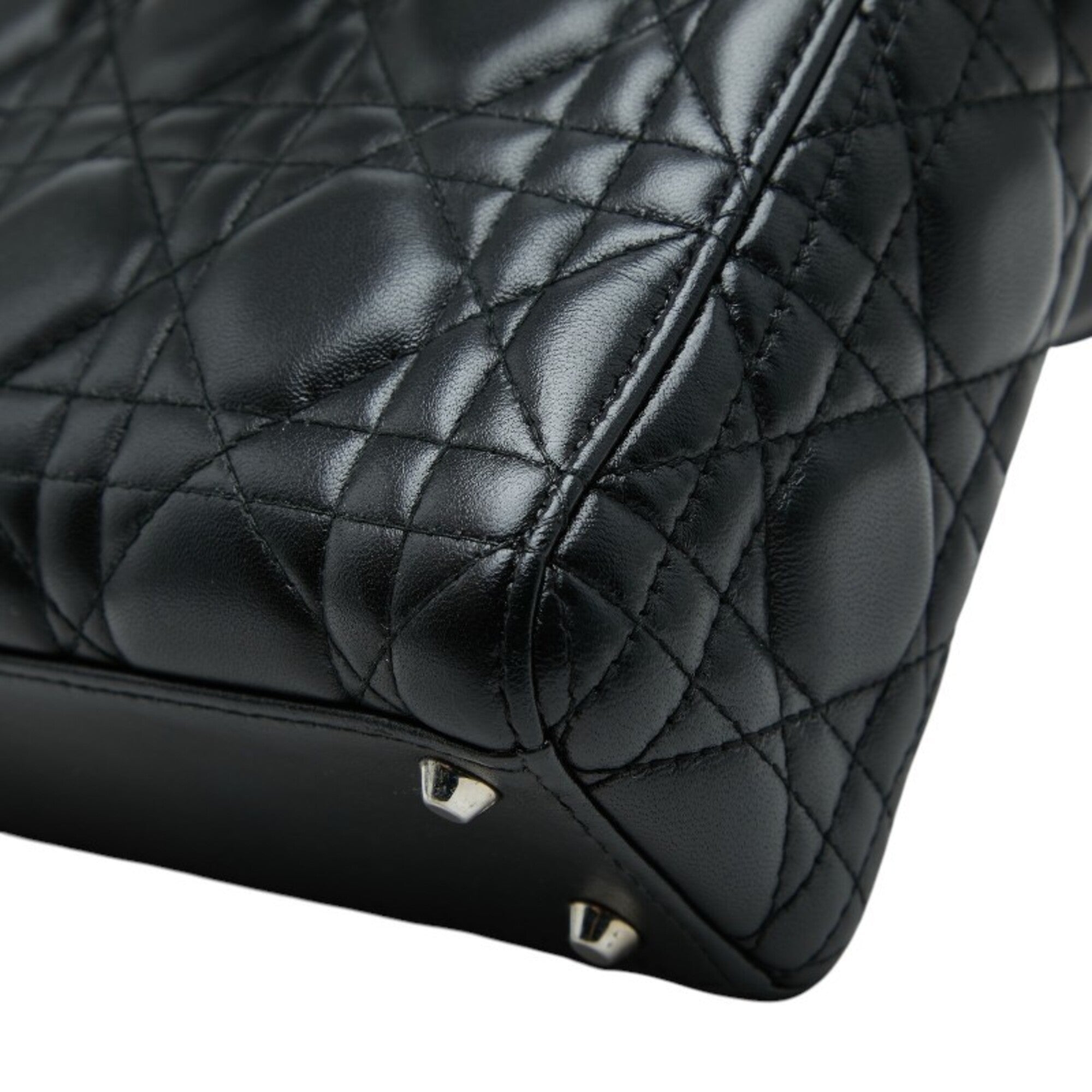 Christian Dior Black Leather Handbag Shoulder Bag (Pre-Owned)