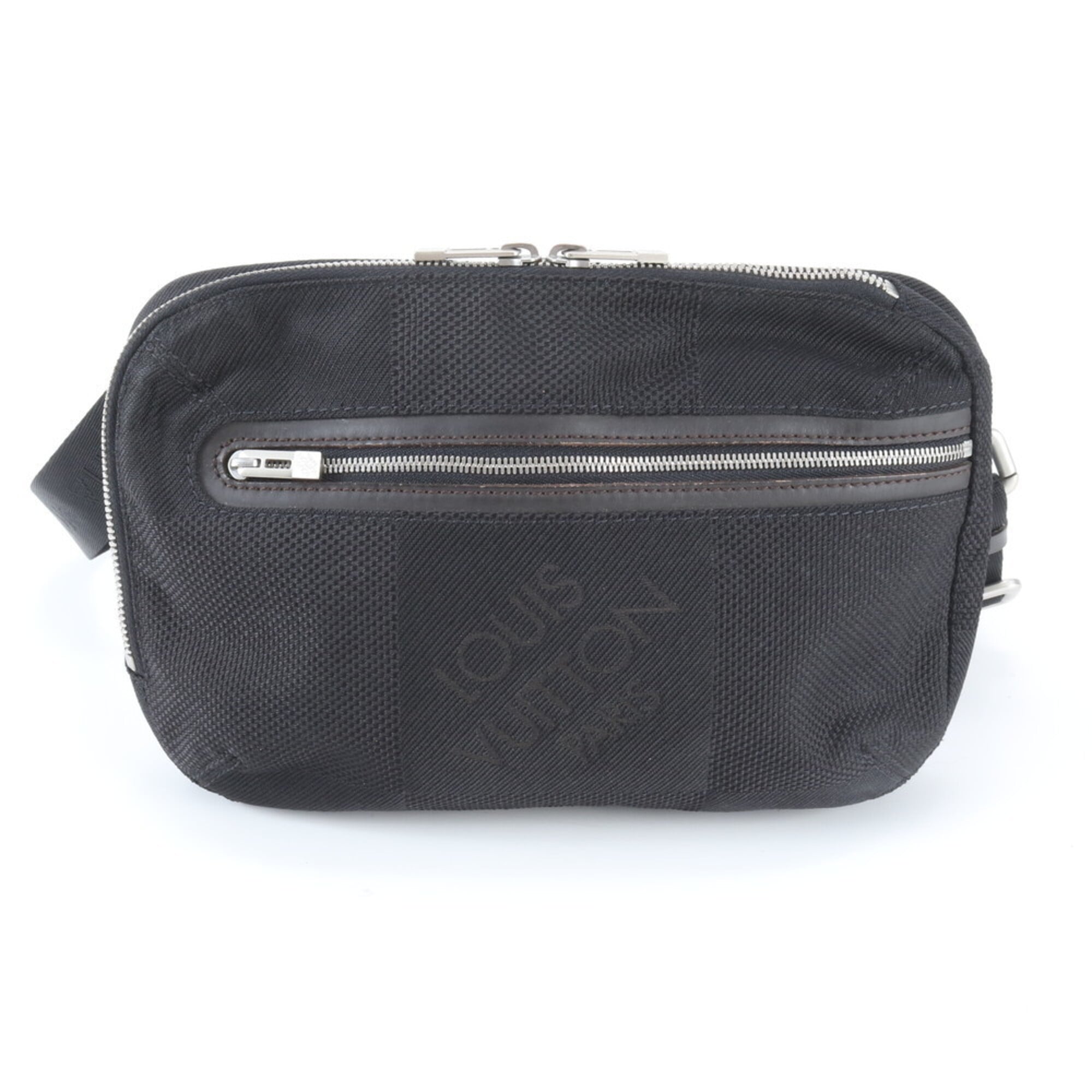 Louis Vuitton Damier Canvas Noir Leather Canvas Sling Bag (Pre-Owned)