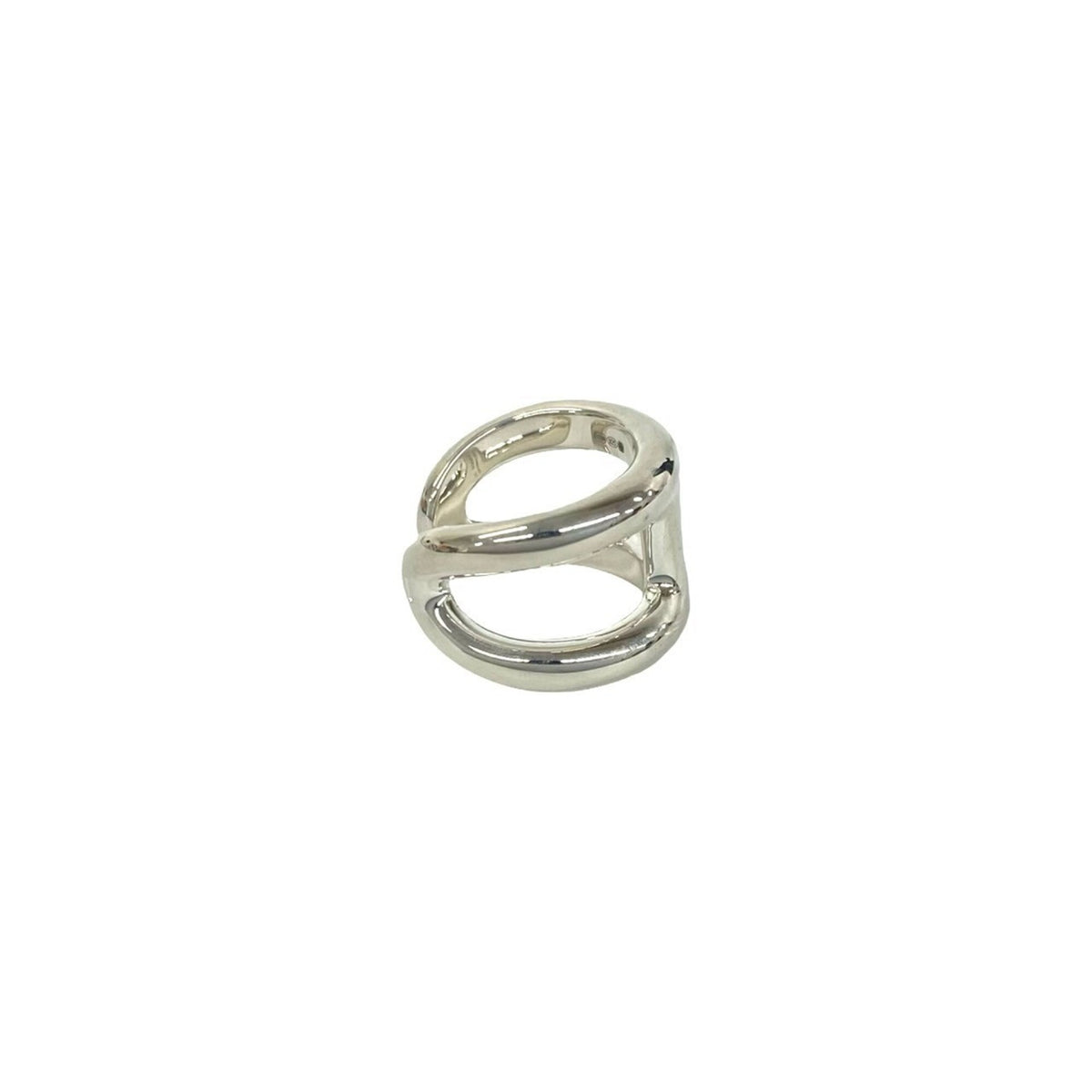 Hermes Silver Silver 925 Band Ring (Pre-Owned)